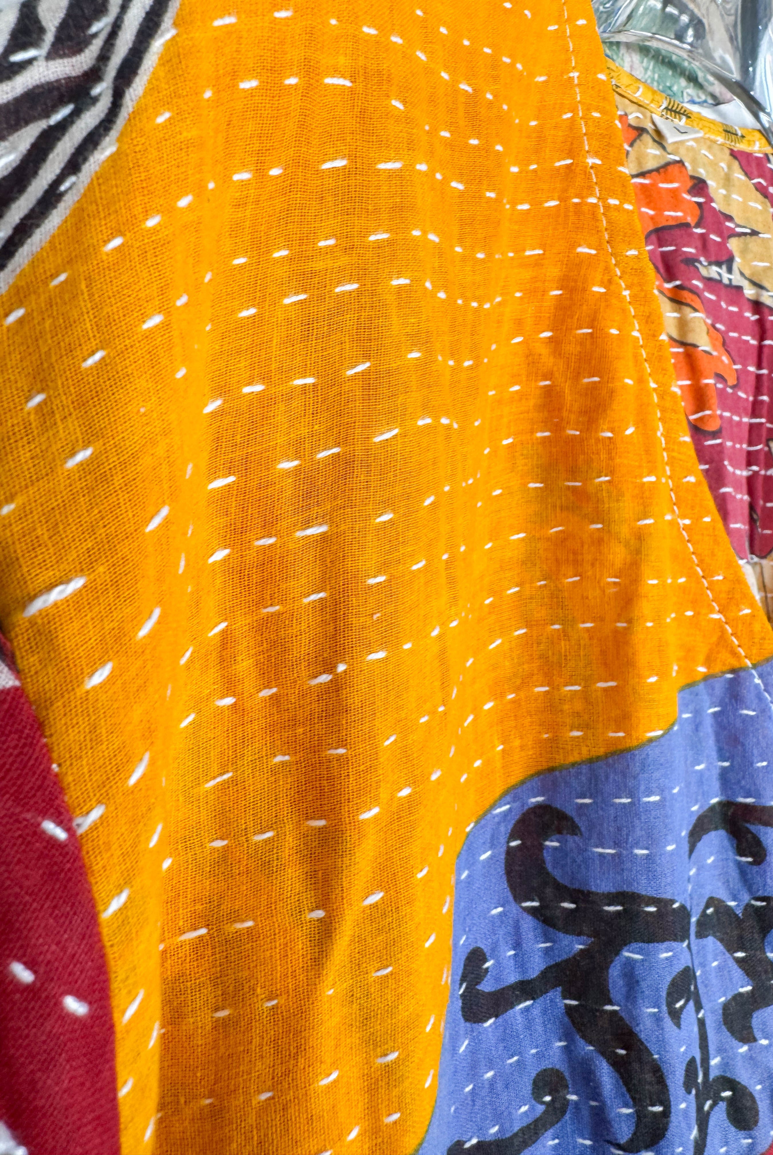 Abstract print Kantha dress - Love Protect Sustain