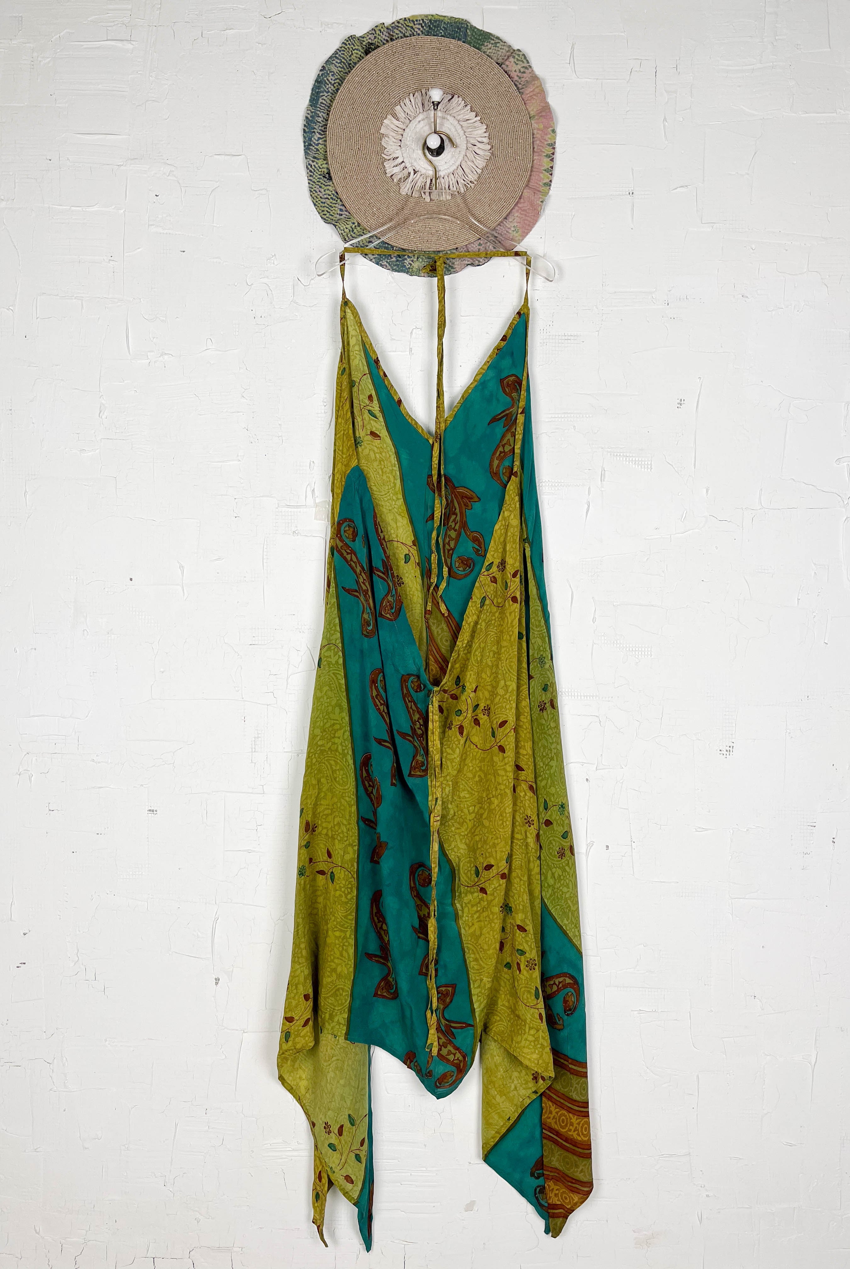 Abstract print silk dress - Love Protect Sustain