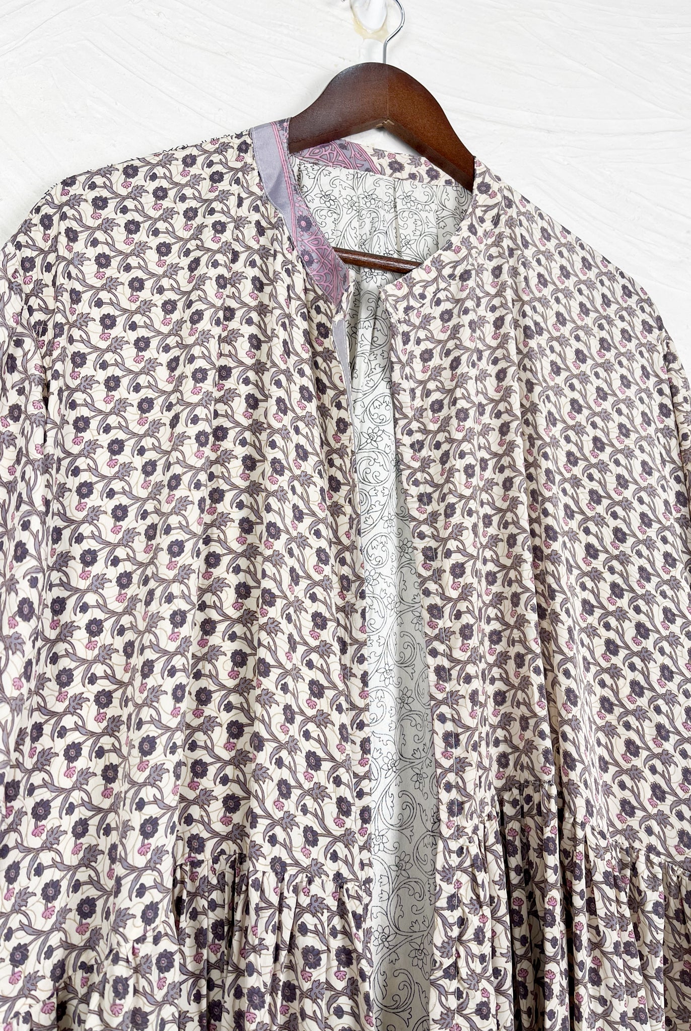 Abstract print silk dress - Love Protect Sustain