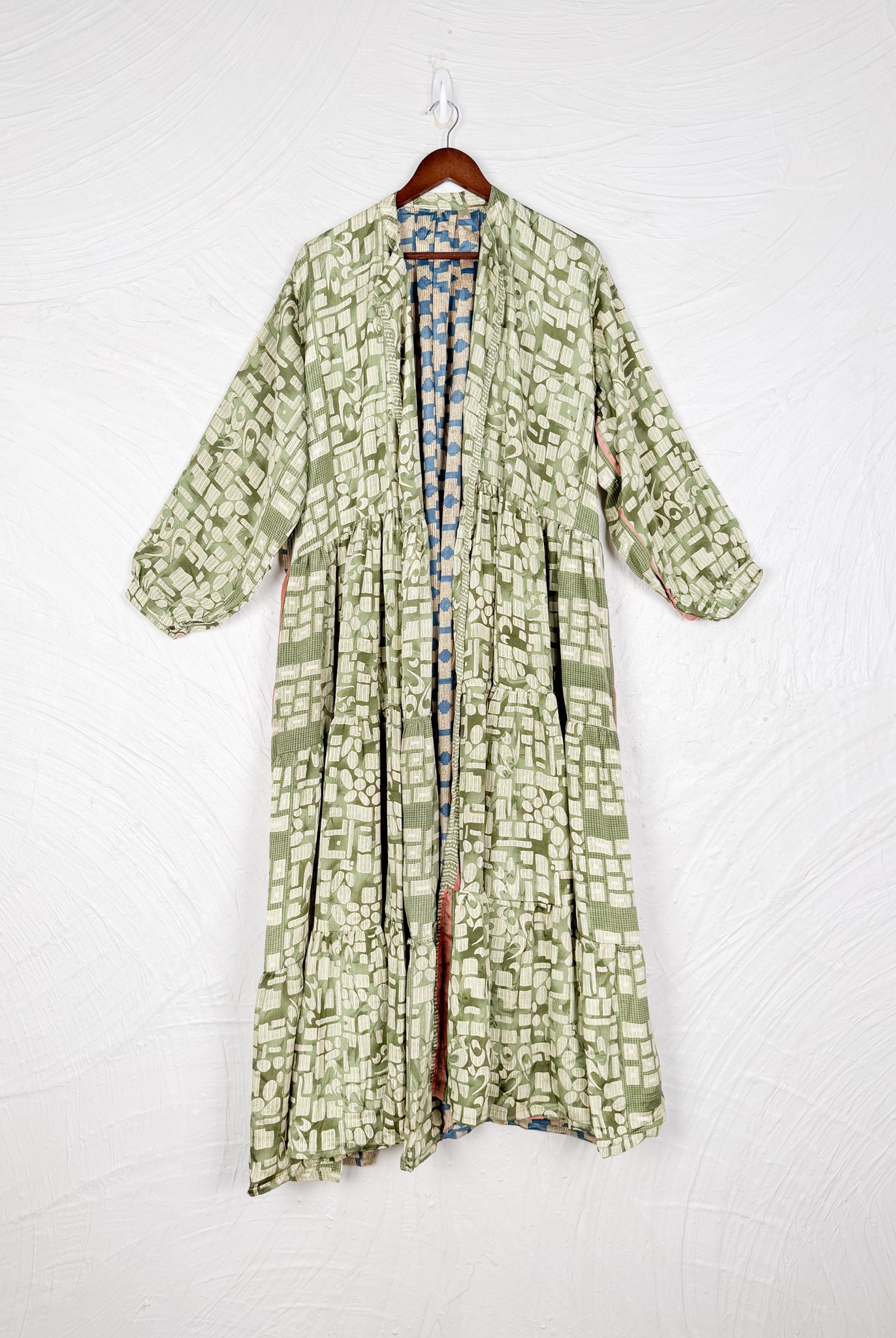 Abstract print silk dress - Love Protect Sustain