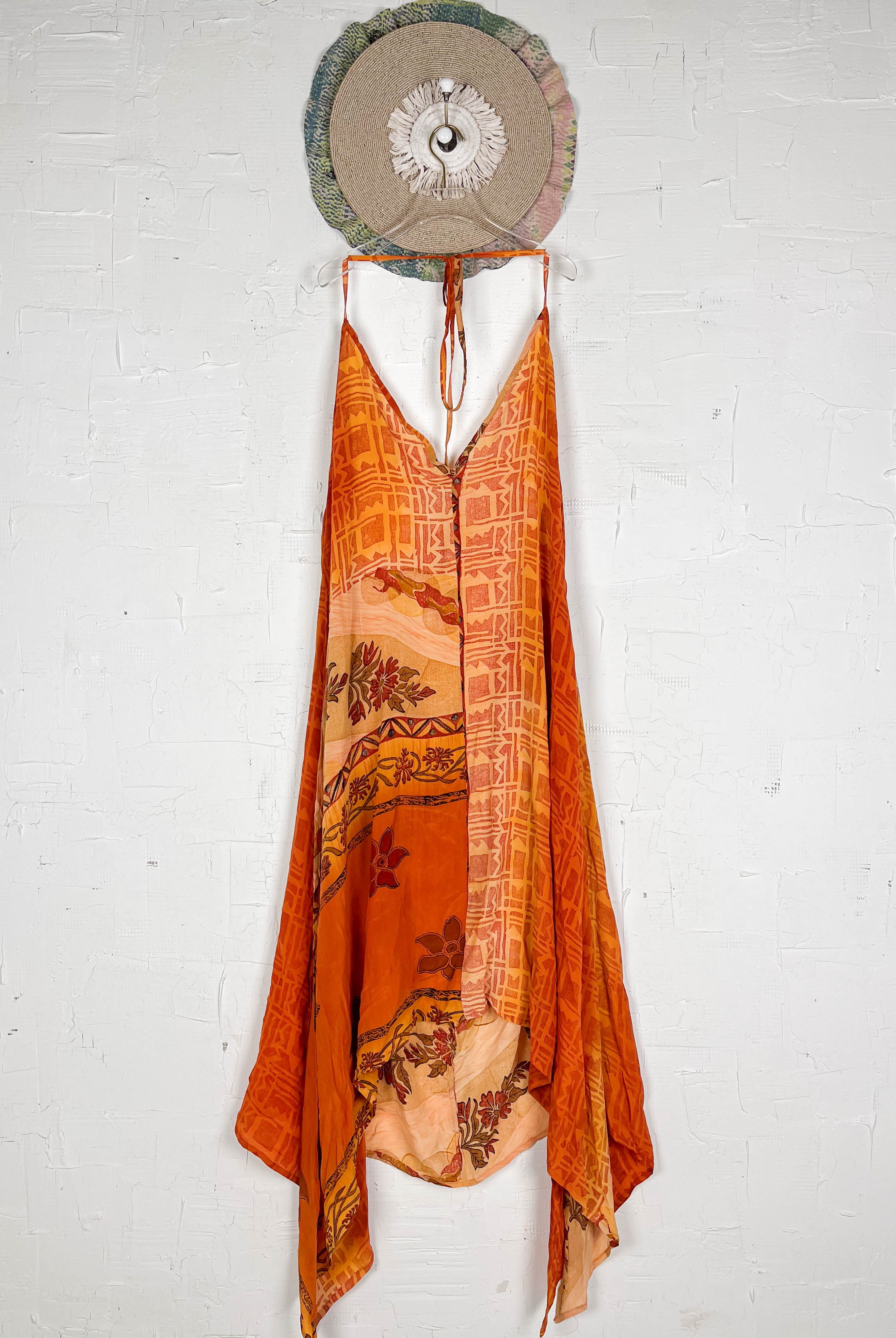 Abstract print silk dress - Love Protect Sustain