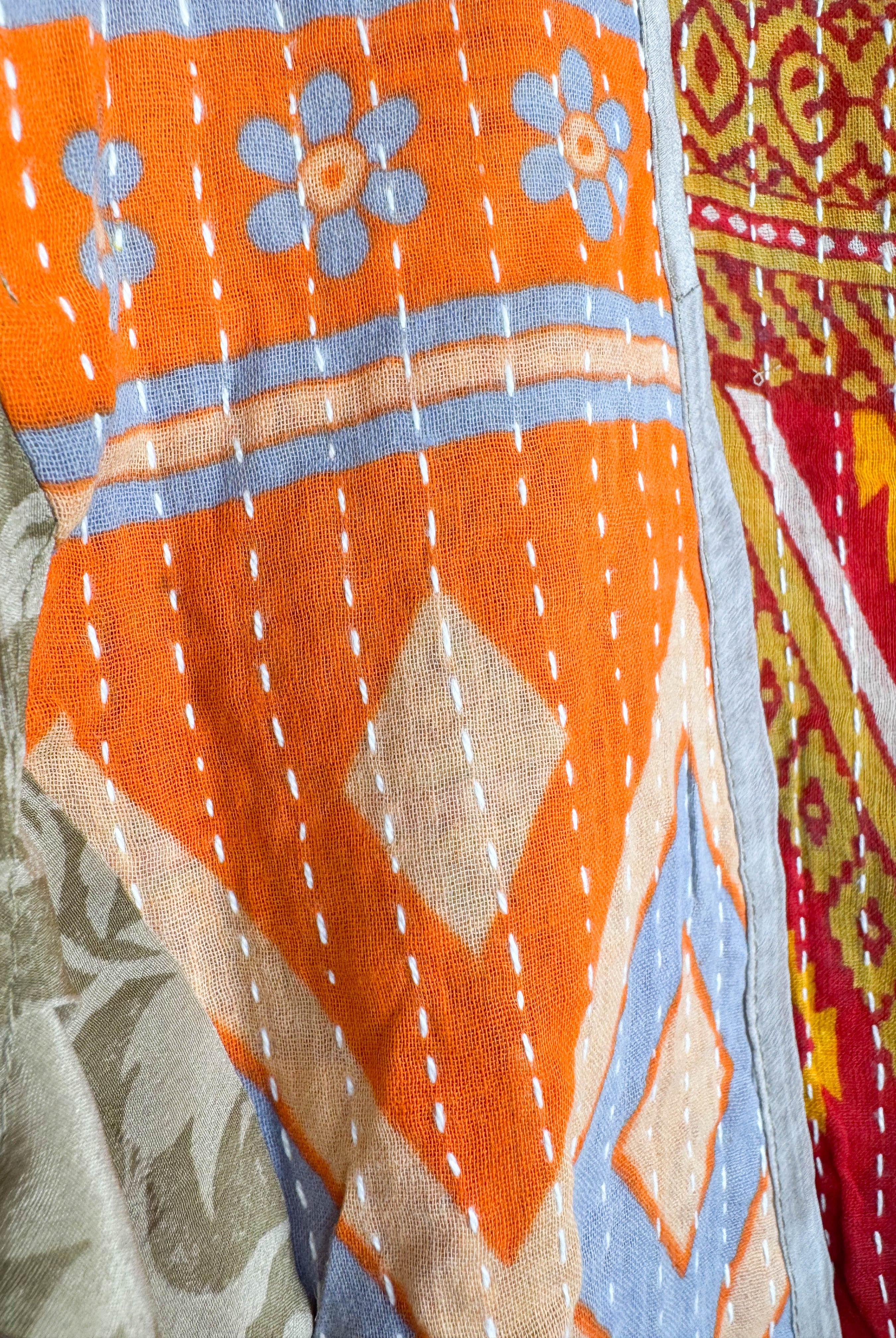 Abstract print silk vest - Love Protect Sustain