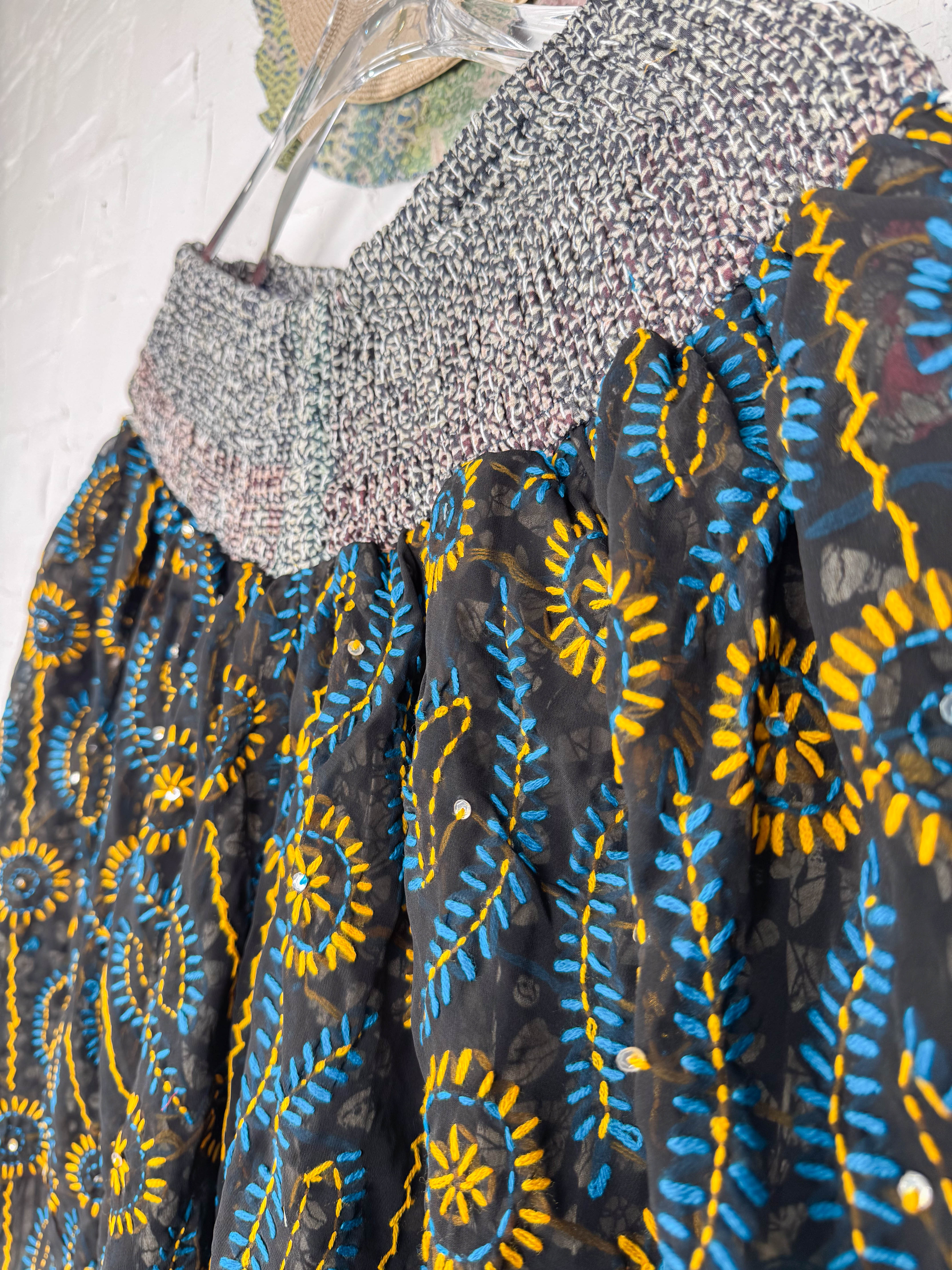 Artisan crafted healing pattern pants- Love Protect Sustain