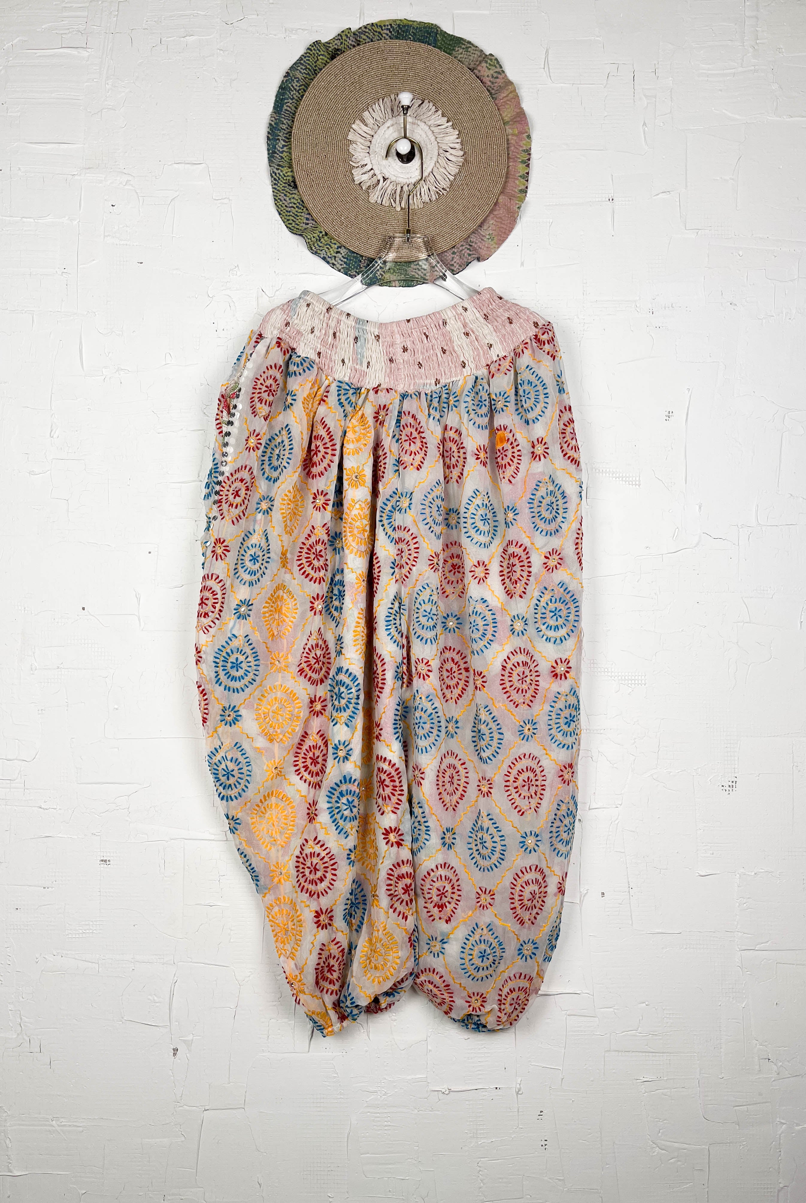 Artisan crafted healing pattern pants- Love Protect Sustain