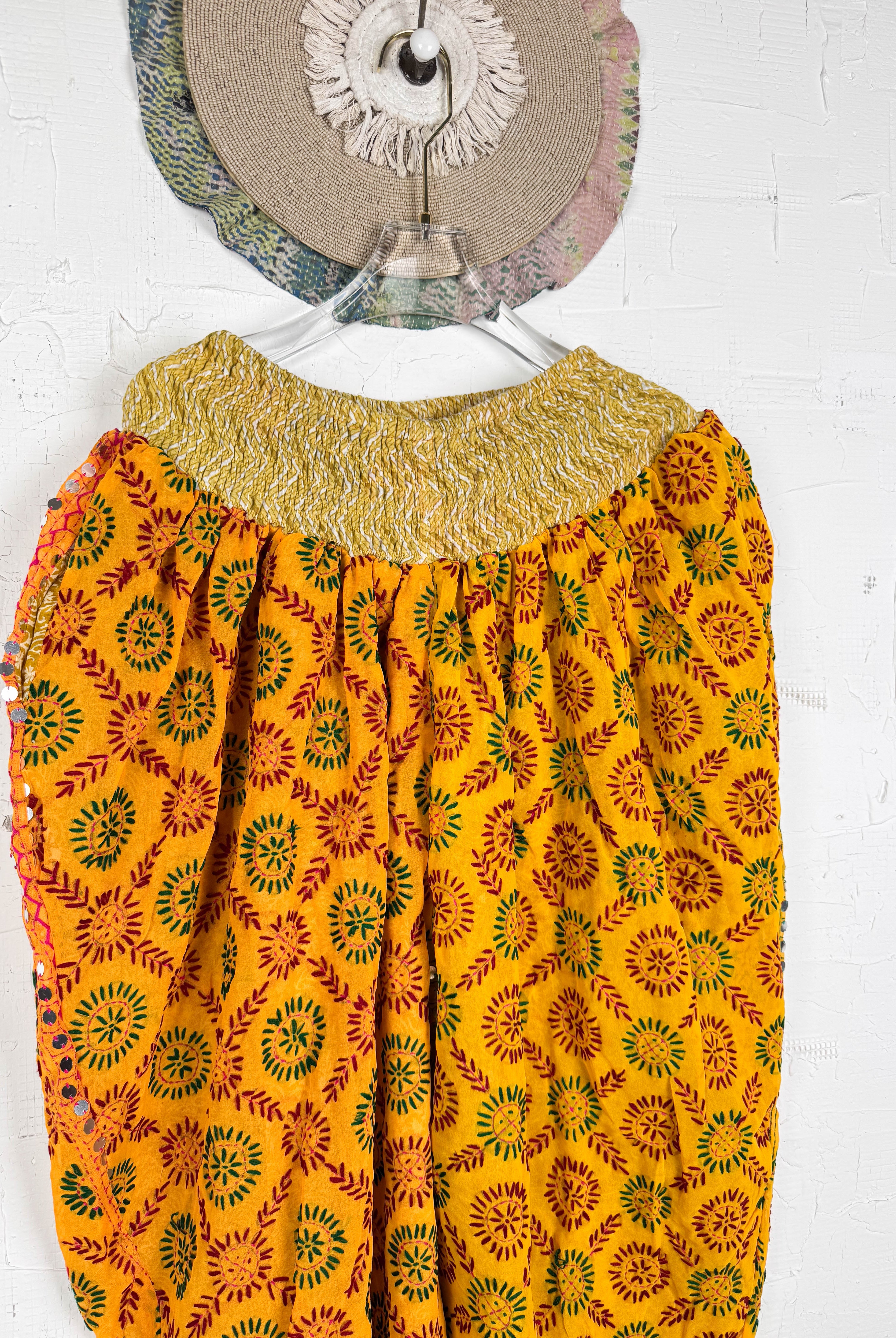 Artisan embroidered pants - Love Protect Sustain