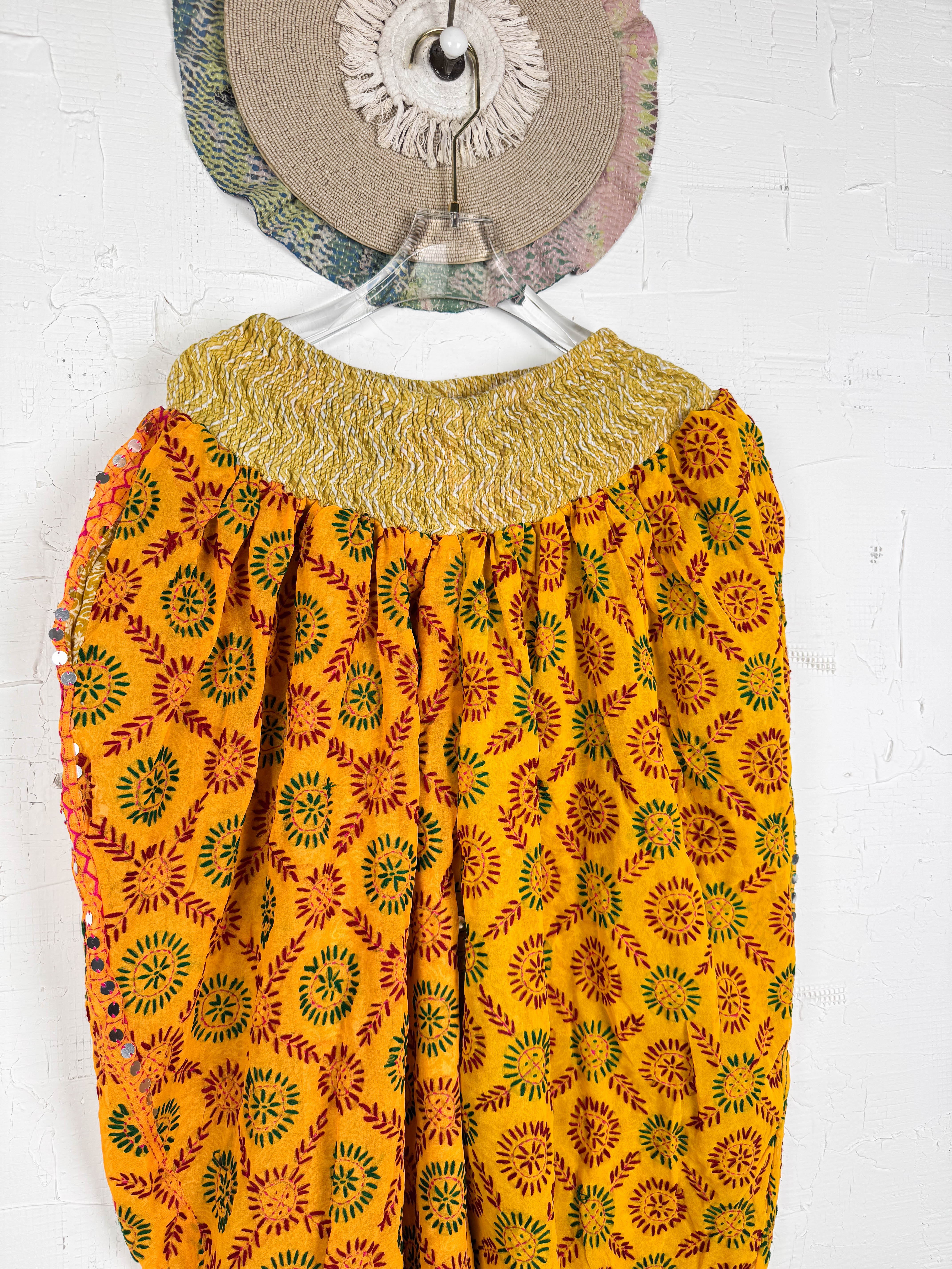 Artisan embroidered pants - Love Protect Sustain