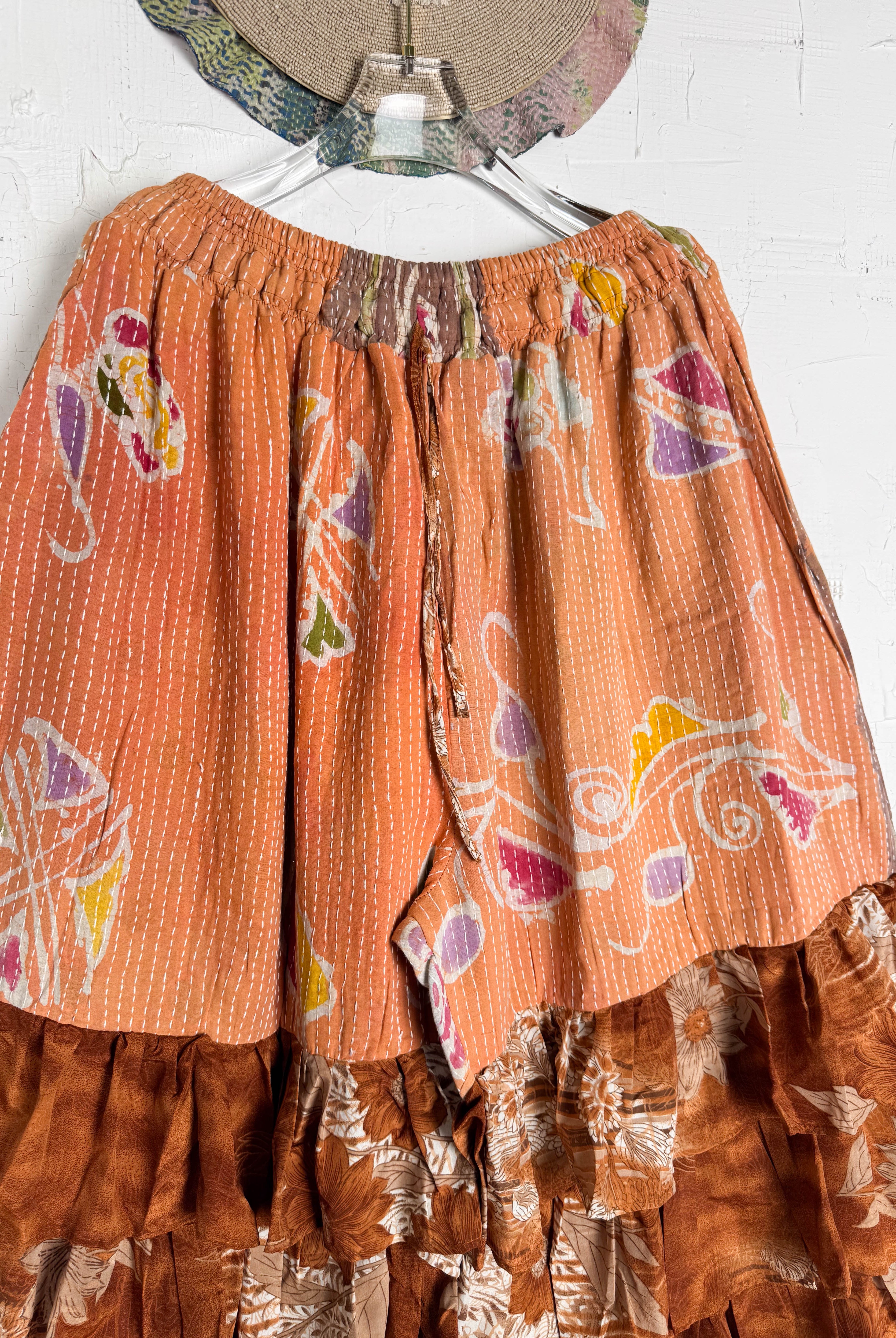 Artisan made silk frill pants - Love Protect Sustain