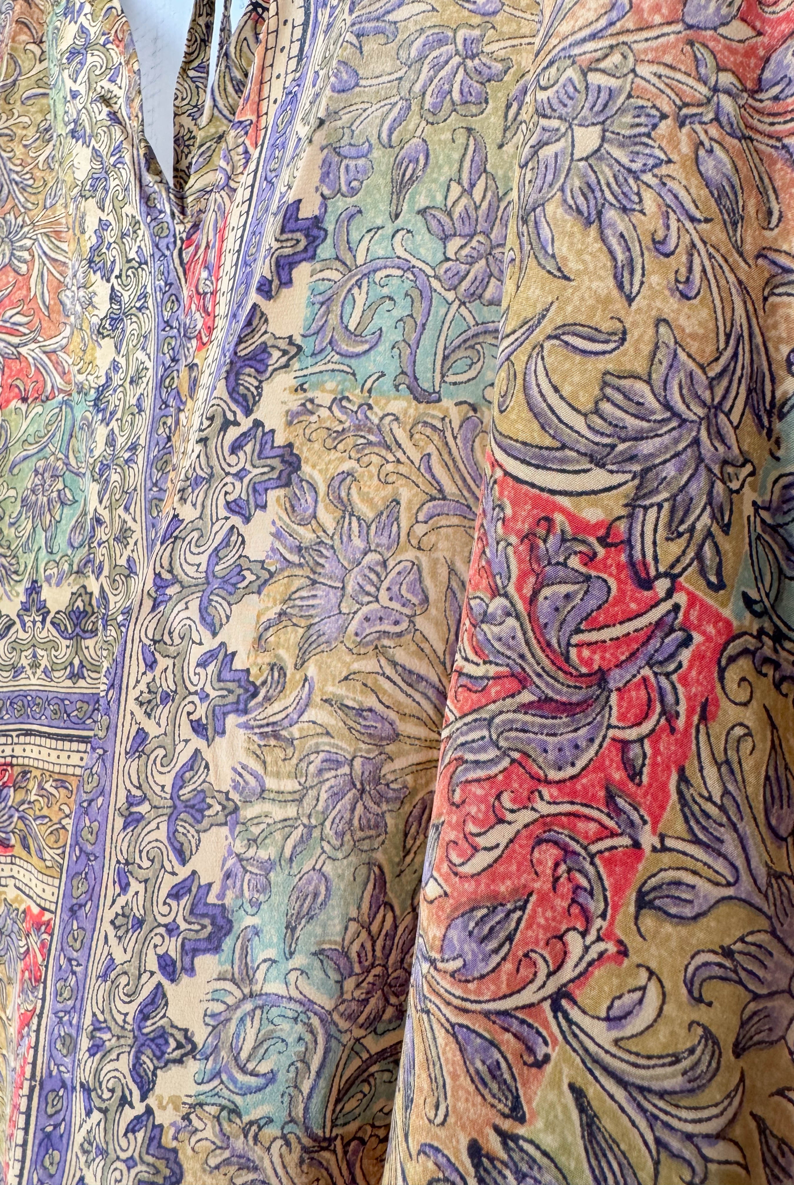 Asymmetrical hem silk dress - Love Protect Sustain