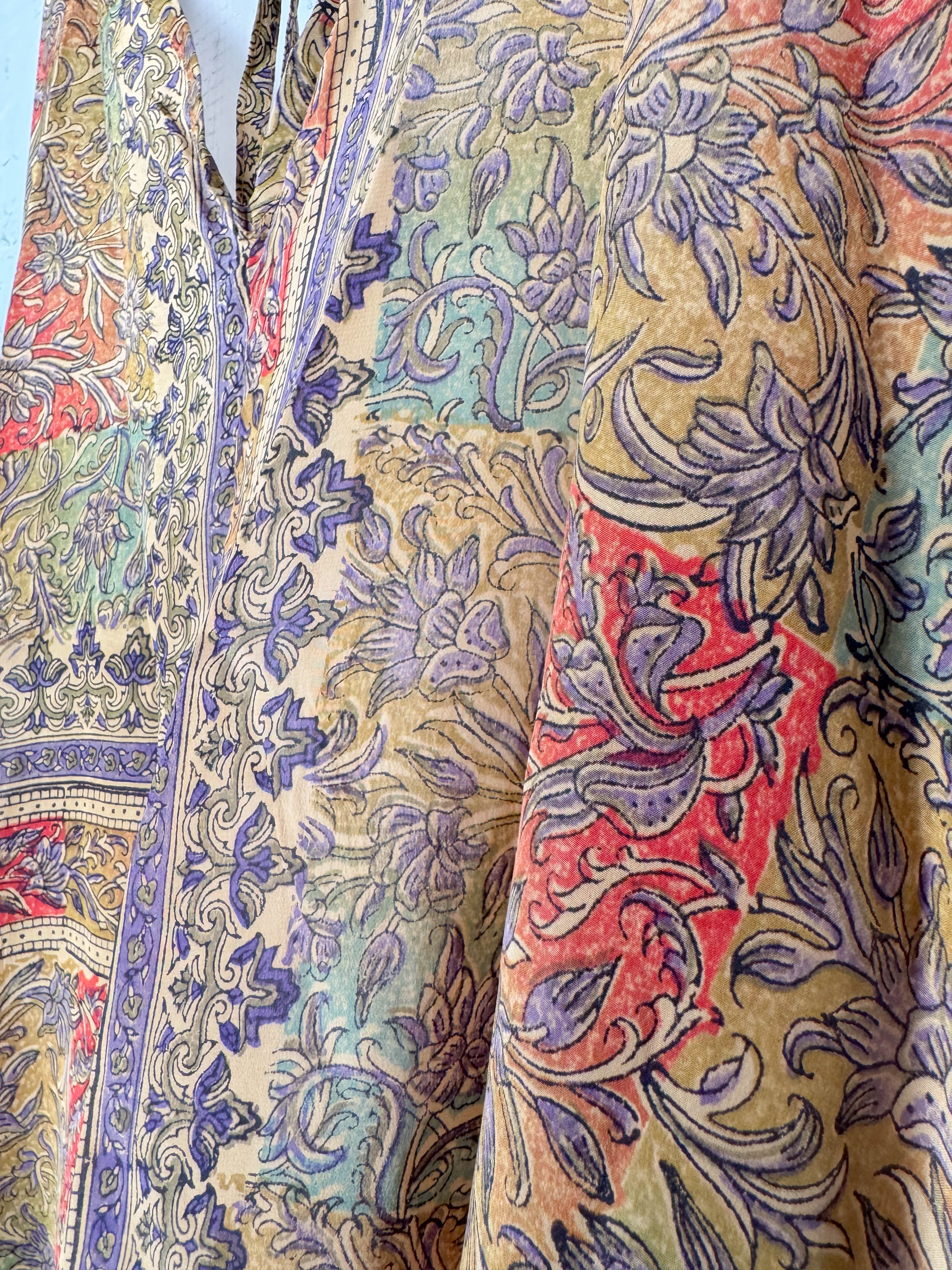 Asymmetrical hem silk dress - Love Protect Sustain