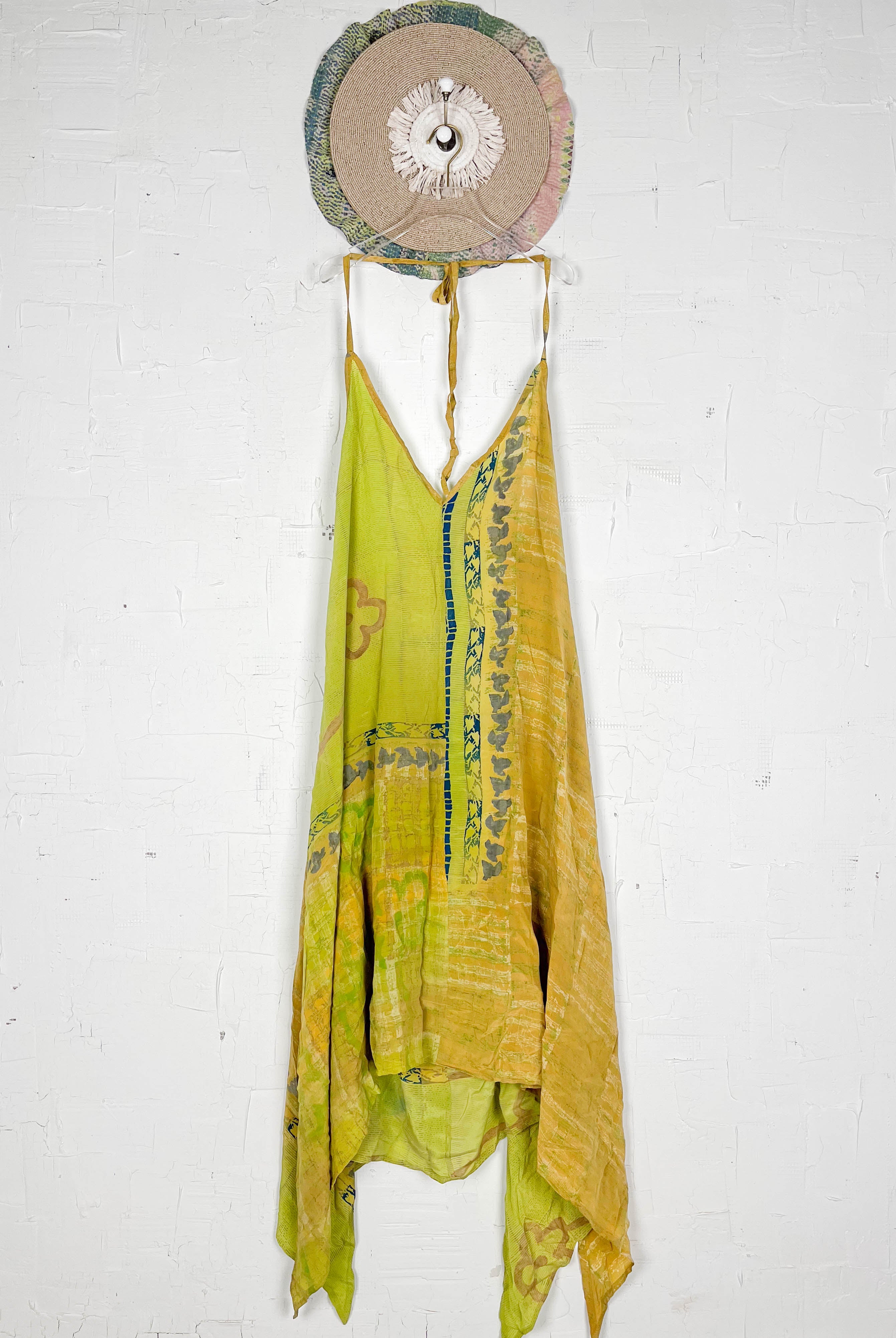 Asymmetrical hem silk dress - Love Protect Sustain