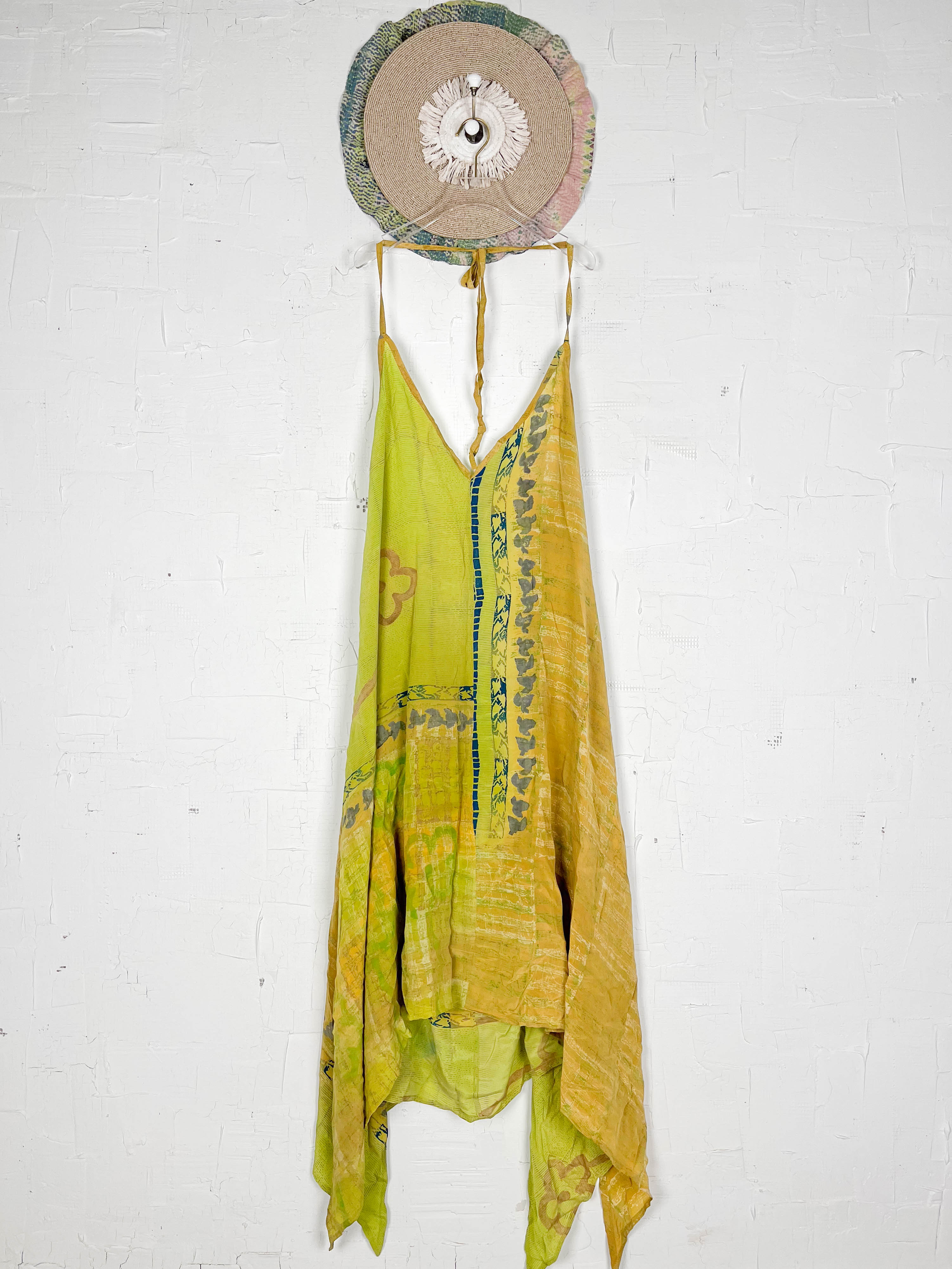 Asymmetrical hem silk dress - Love Protect Sustain