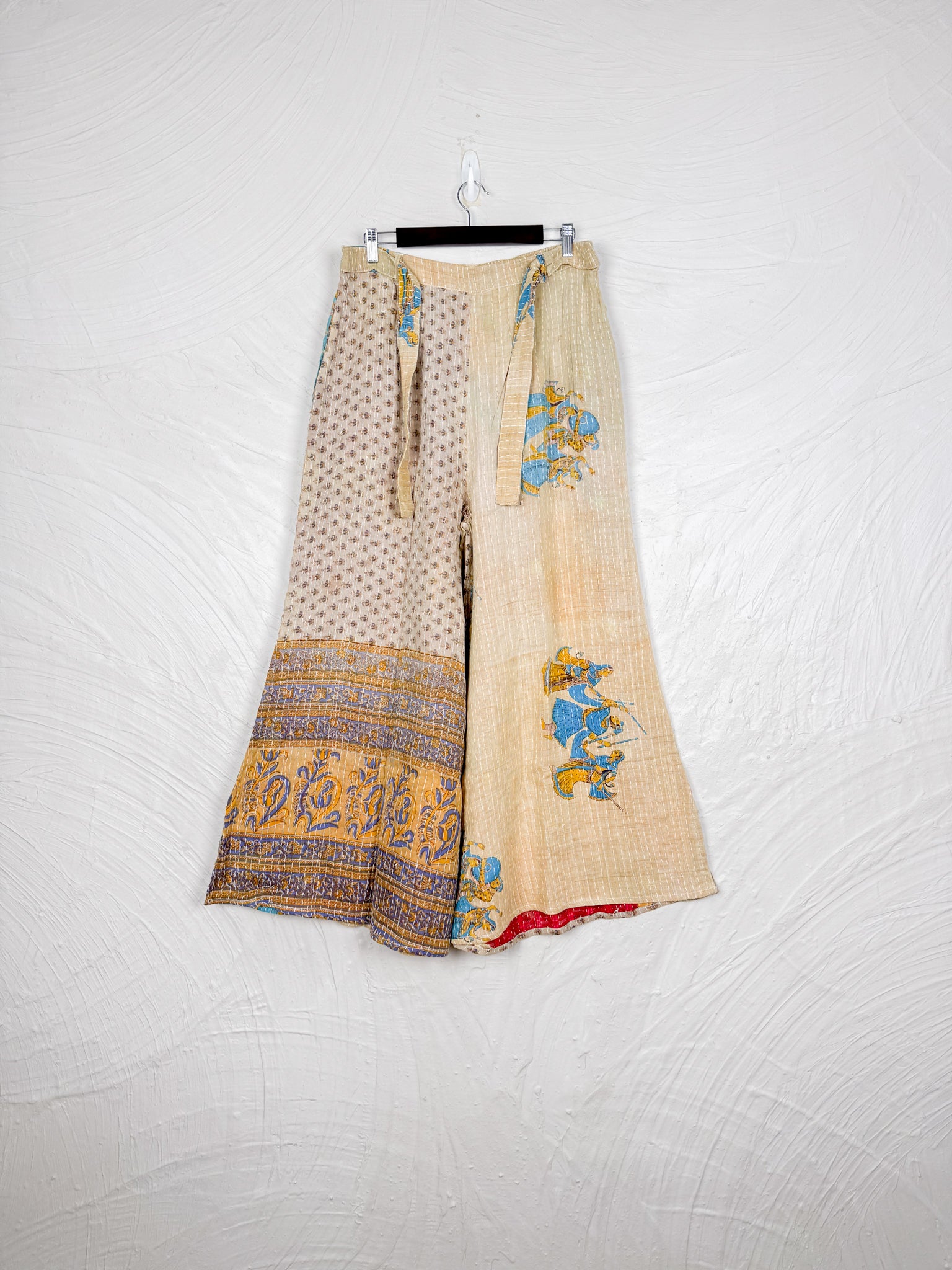 Beige Kantha pants - Love Protect Sustain