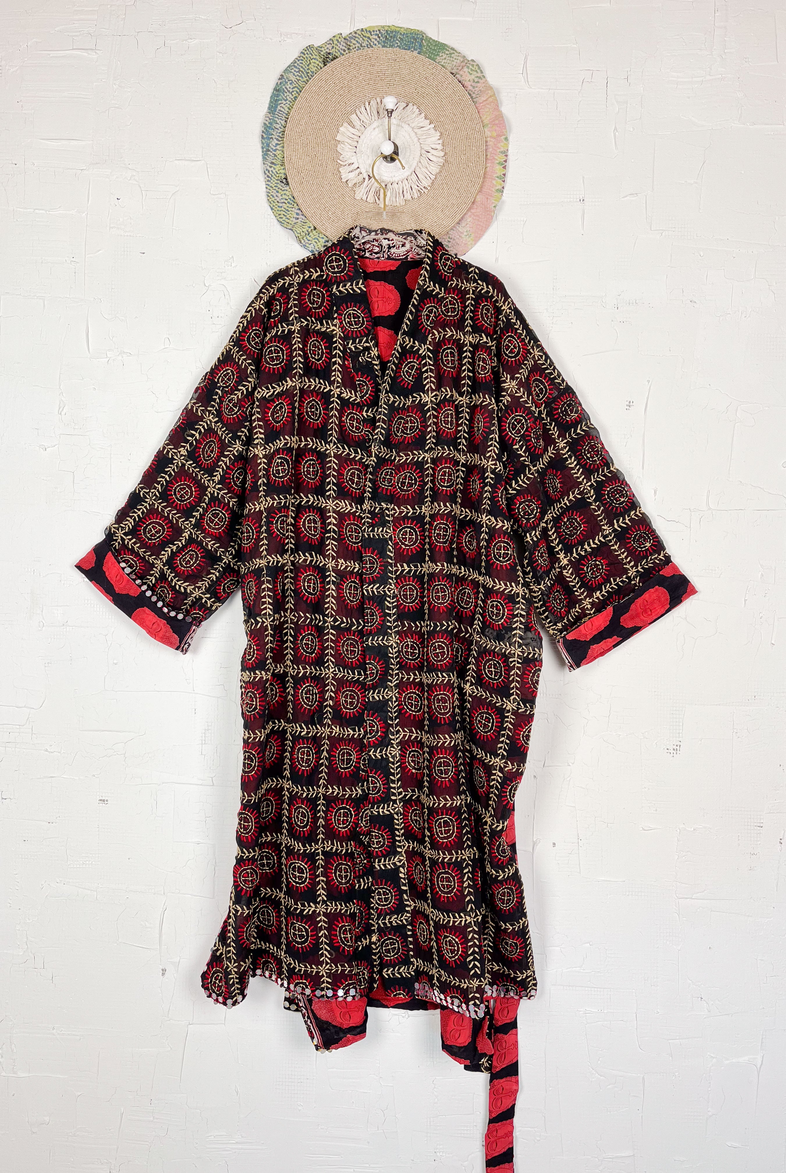 Black Floral Kimono - Love Protect Sustain