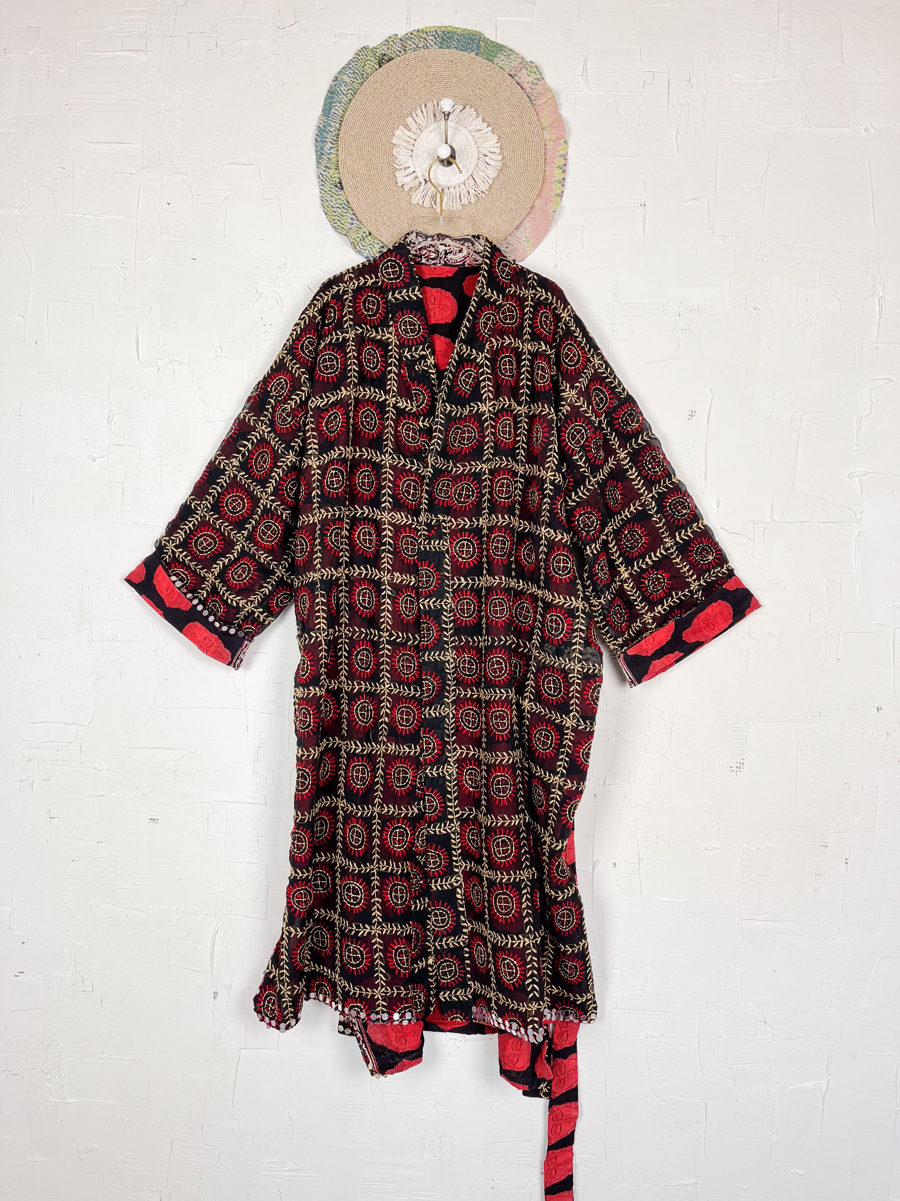 Black Floral Kimono - Love Protect Sustain