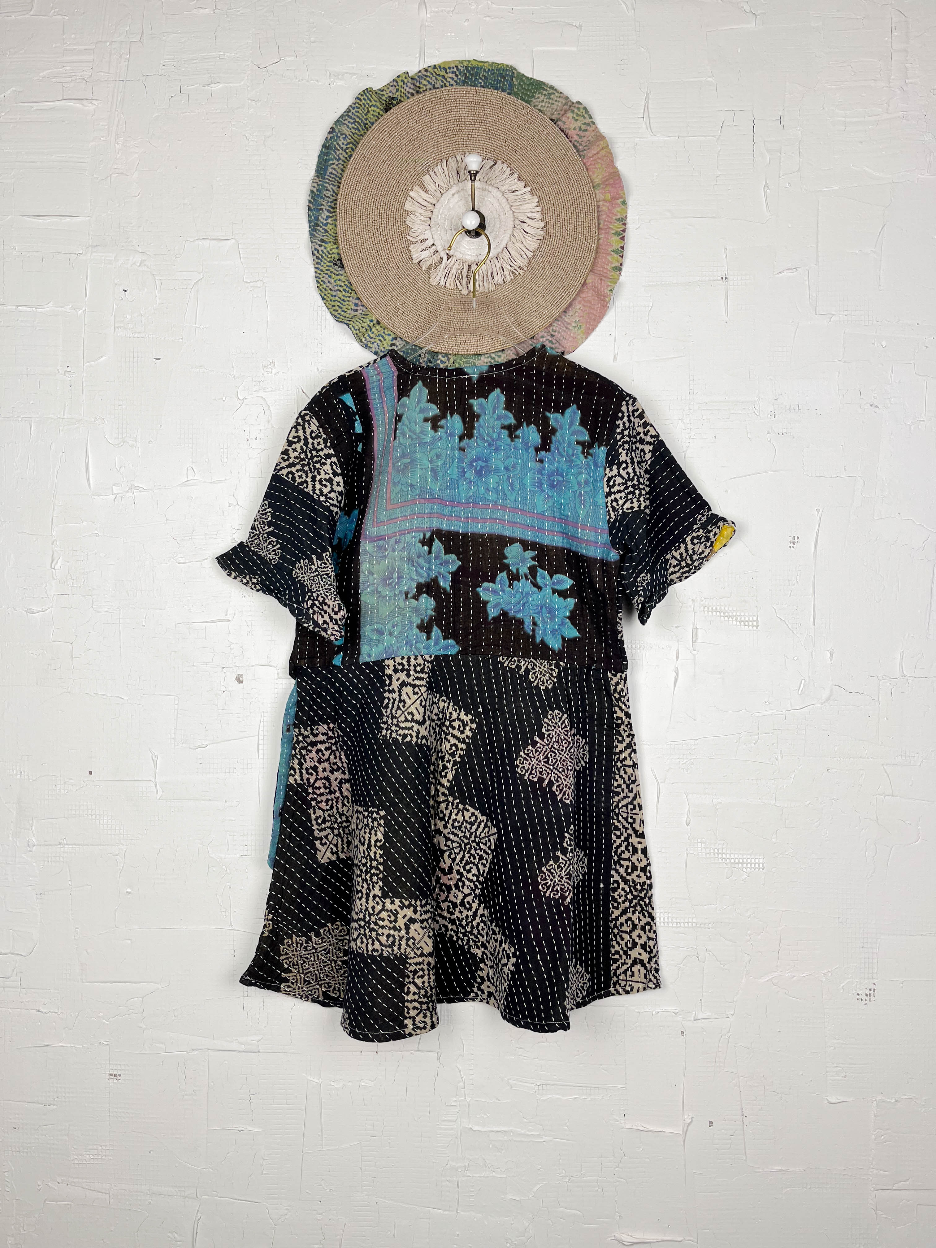 Black Kantha Dress - Love Protect Sustain