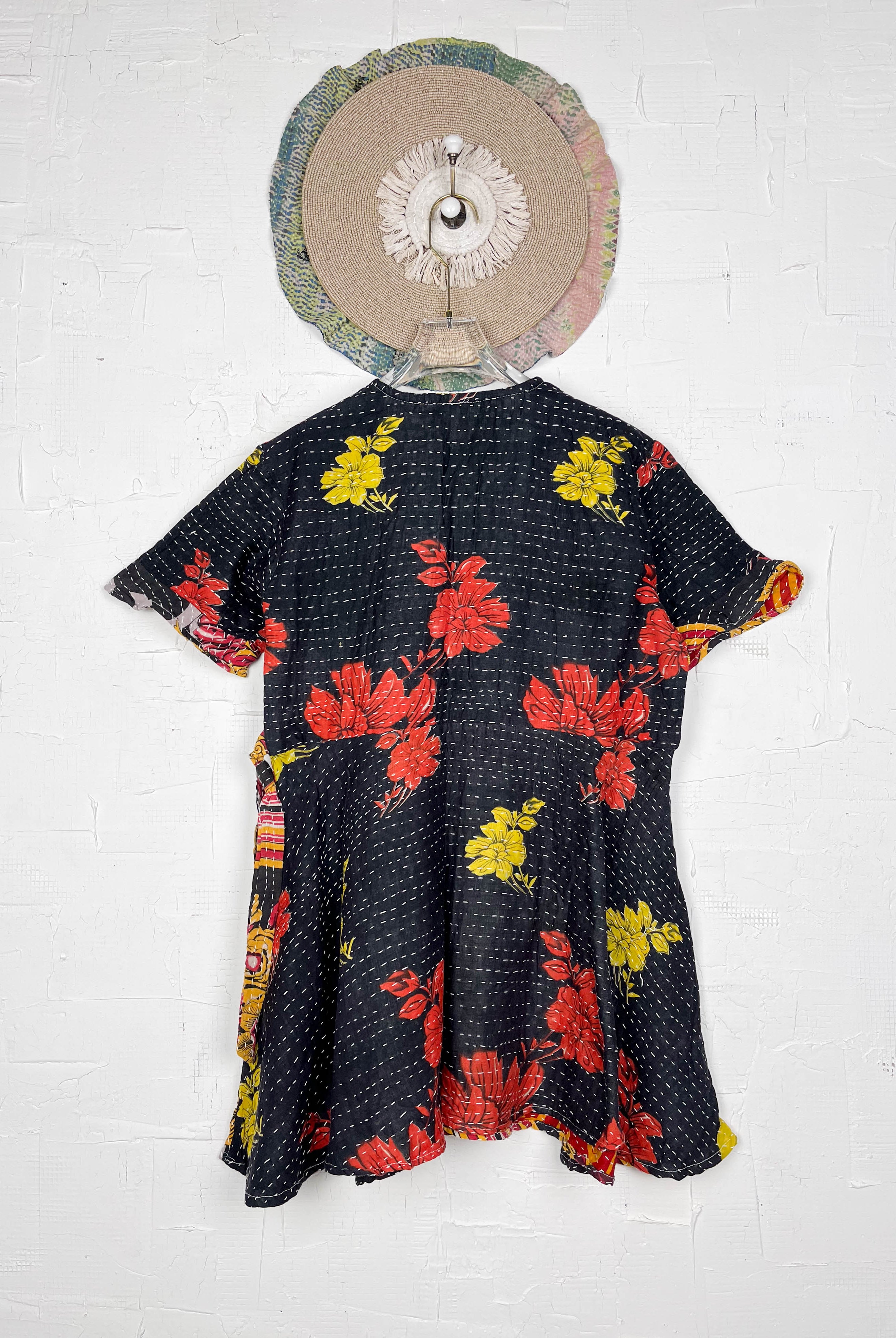 Black Kantha Dress - Love Protect Sustain