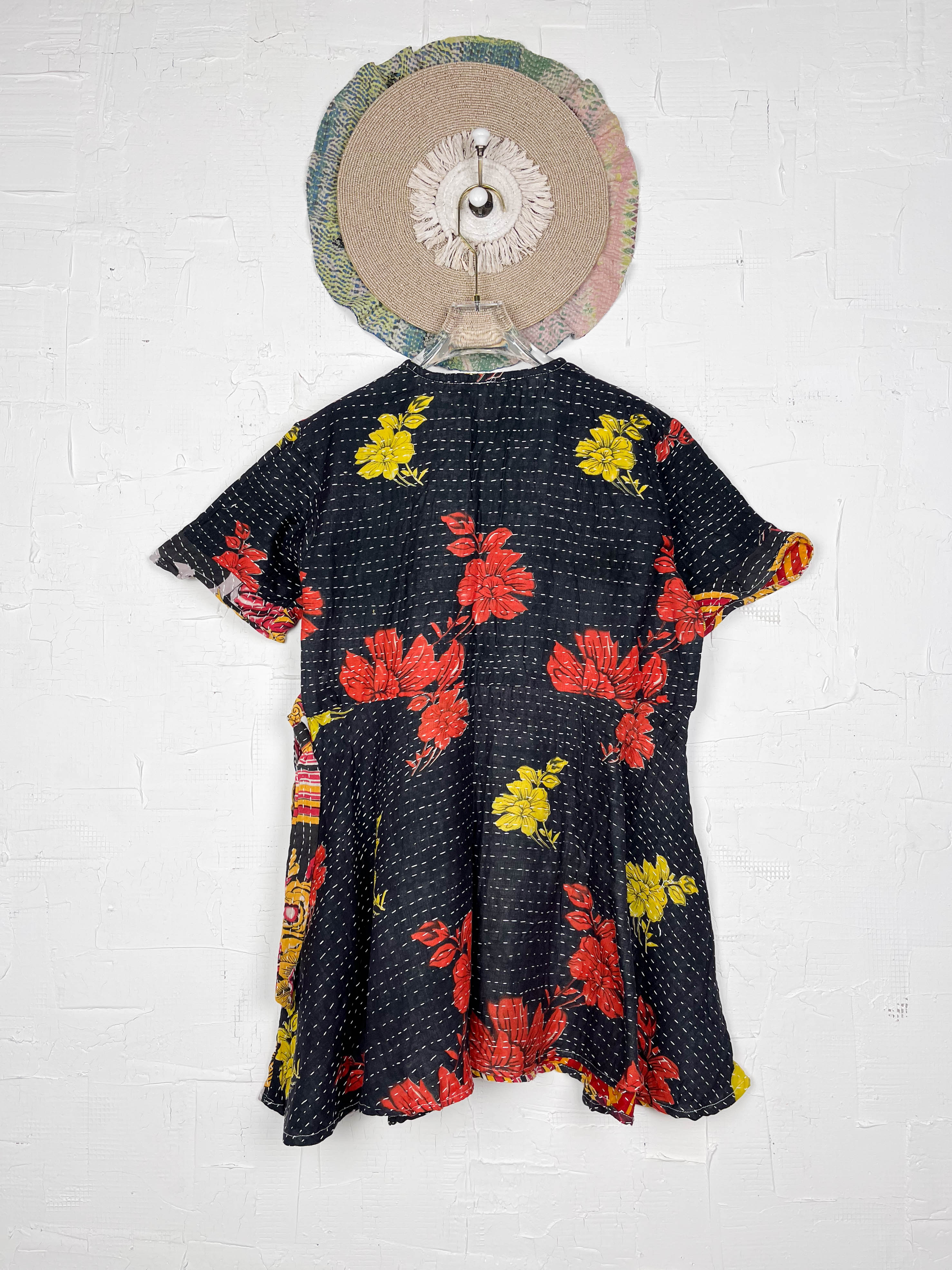 Black Kantha Dress - Love Protect Sustain