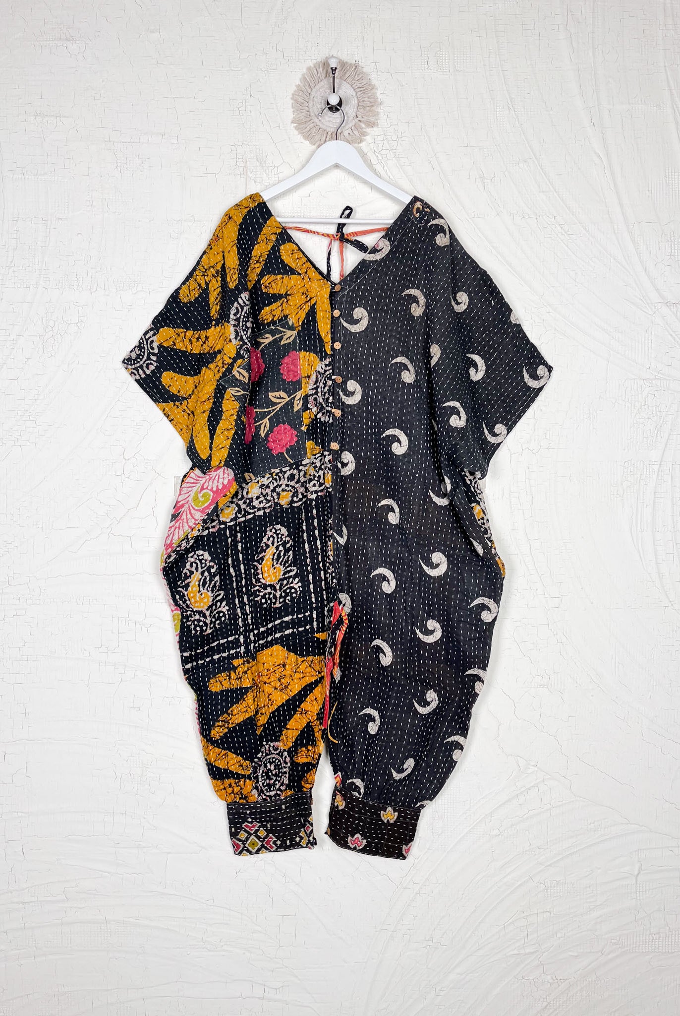Black Kantha Jumper - Love Protect Sustain