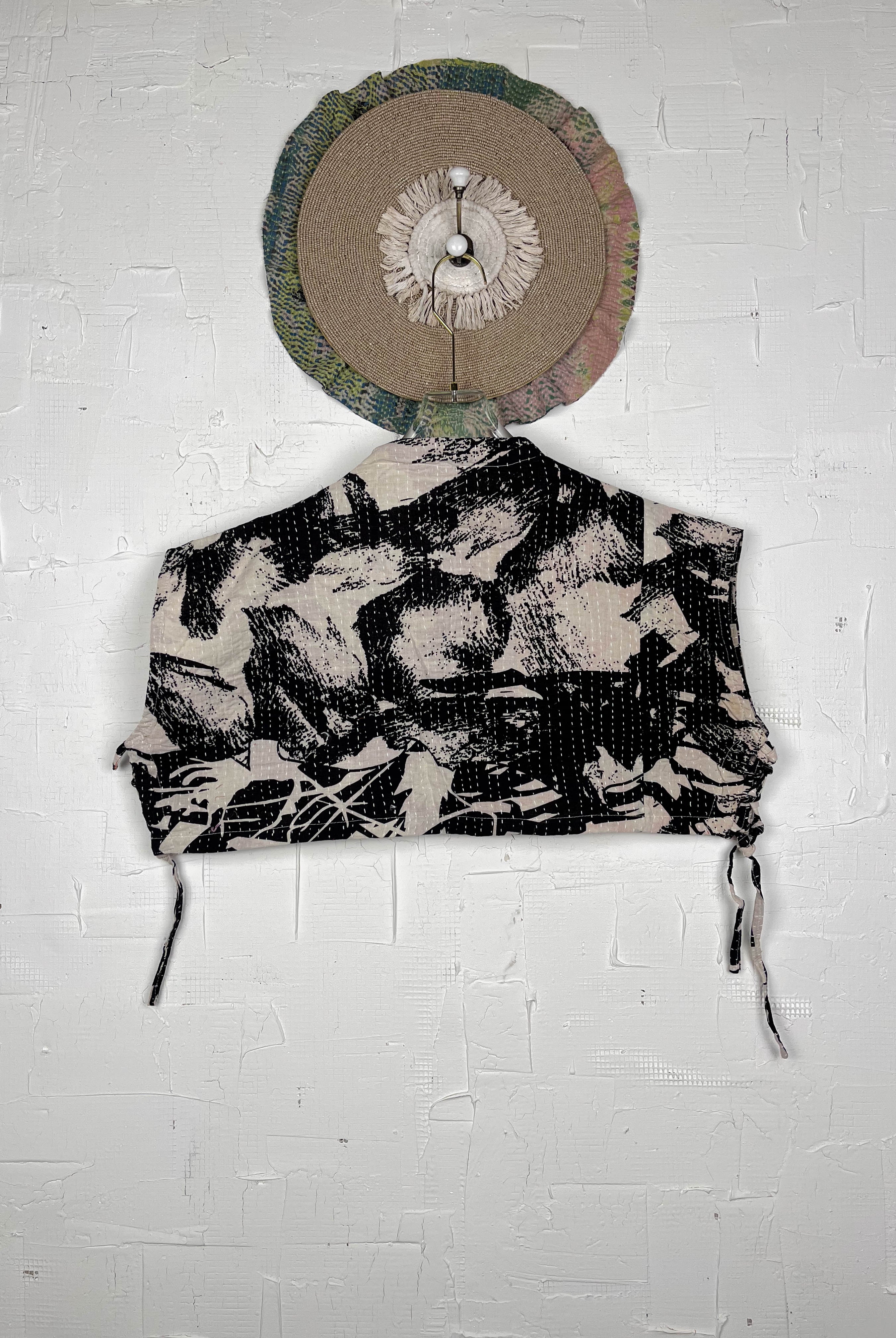 Black Kantha Top - Love Protect Sustain