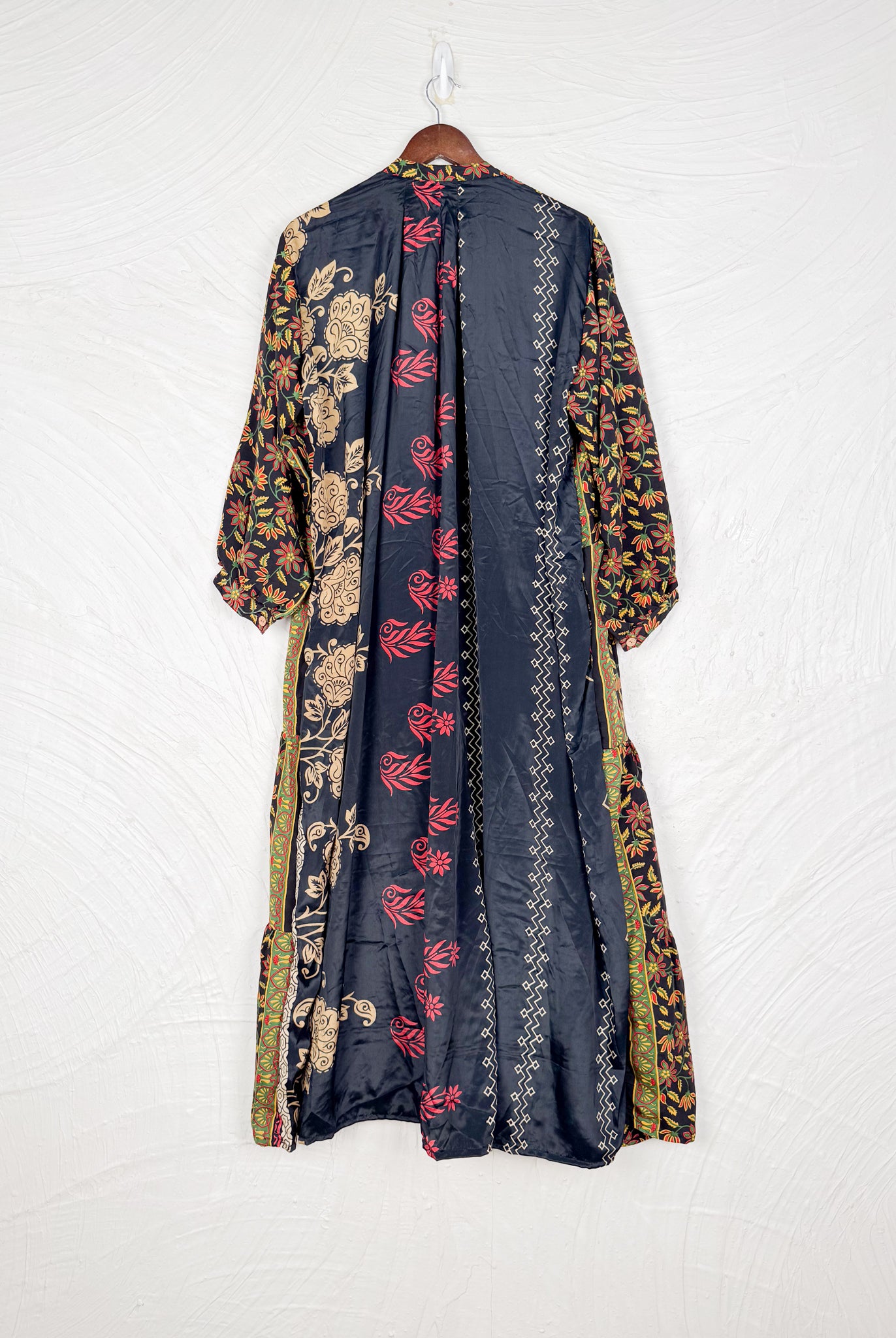 Black Vintage Silk Dress - Love Protect Sustain