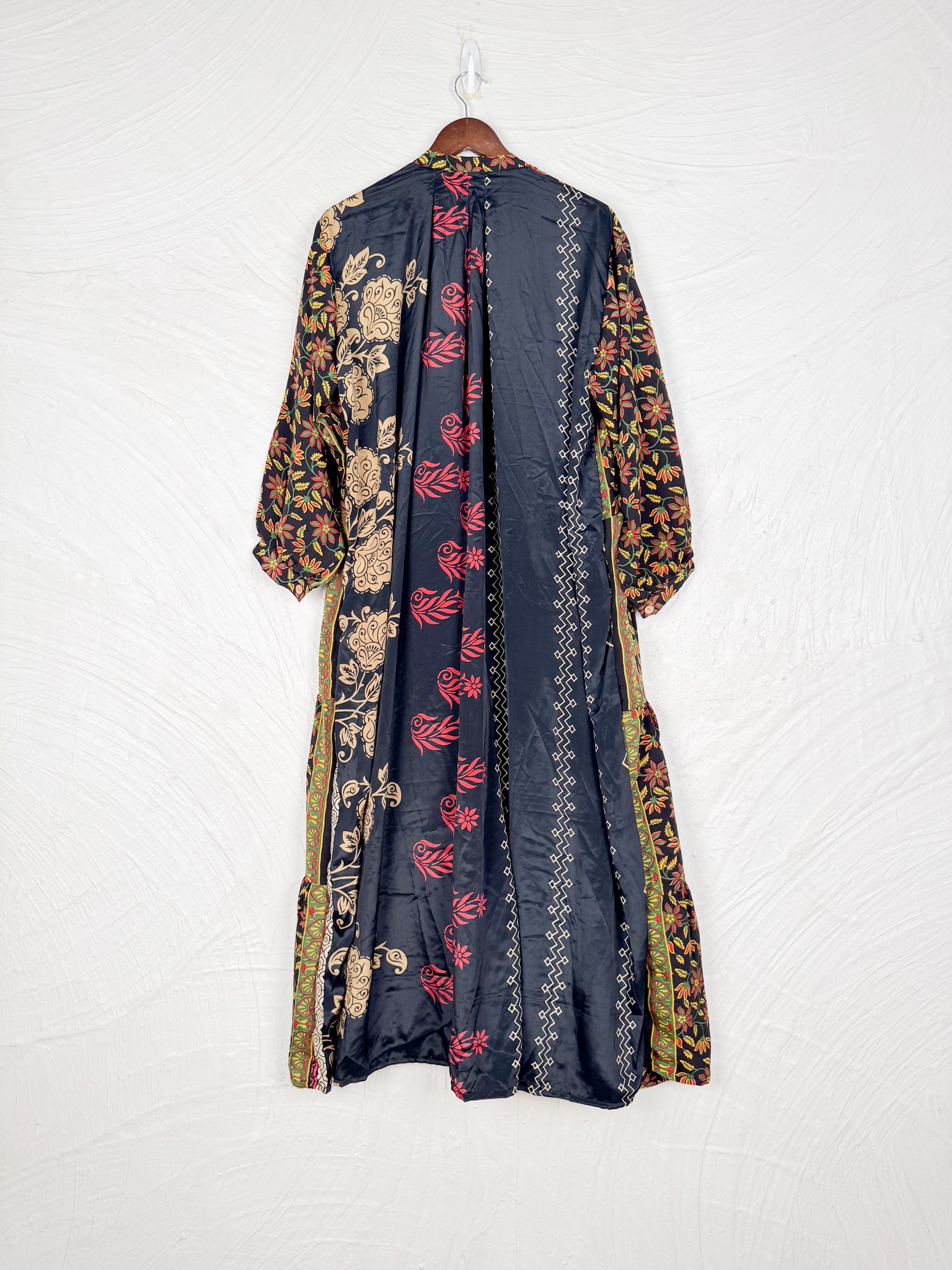 Black Vintage Silk Dress - Love Protect Sustain