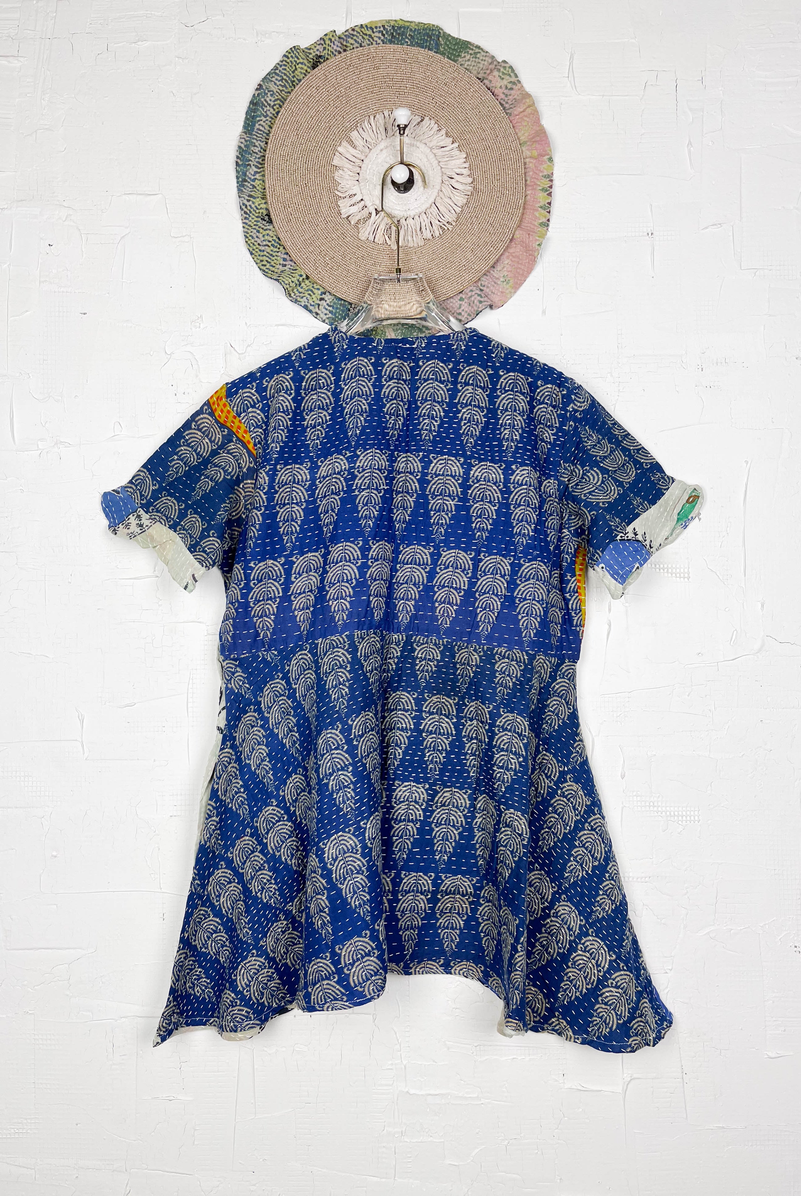 Blue Kantha Dress - Love Protect Sustain