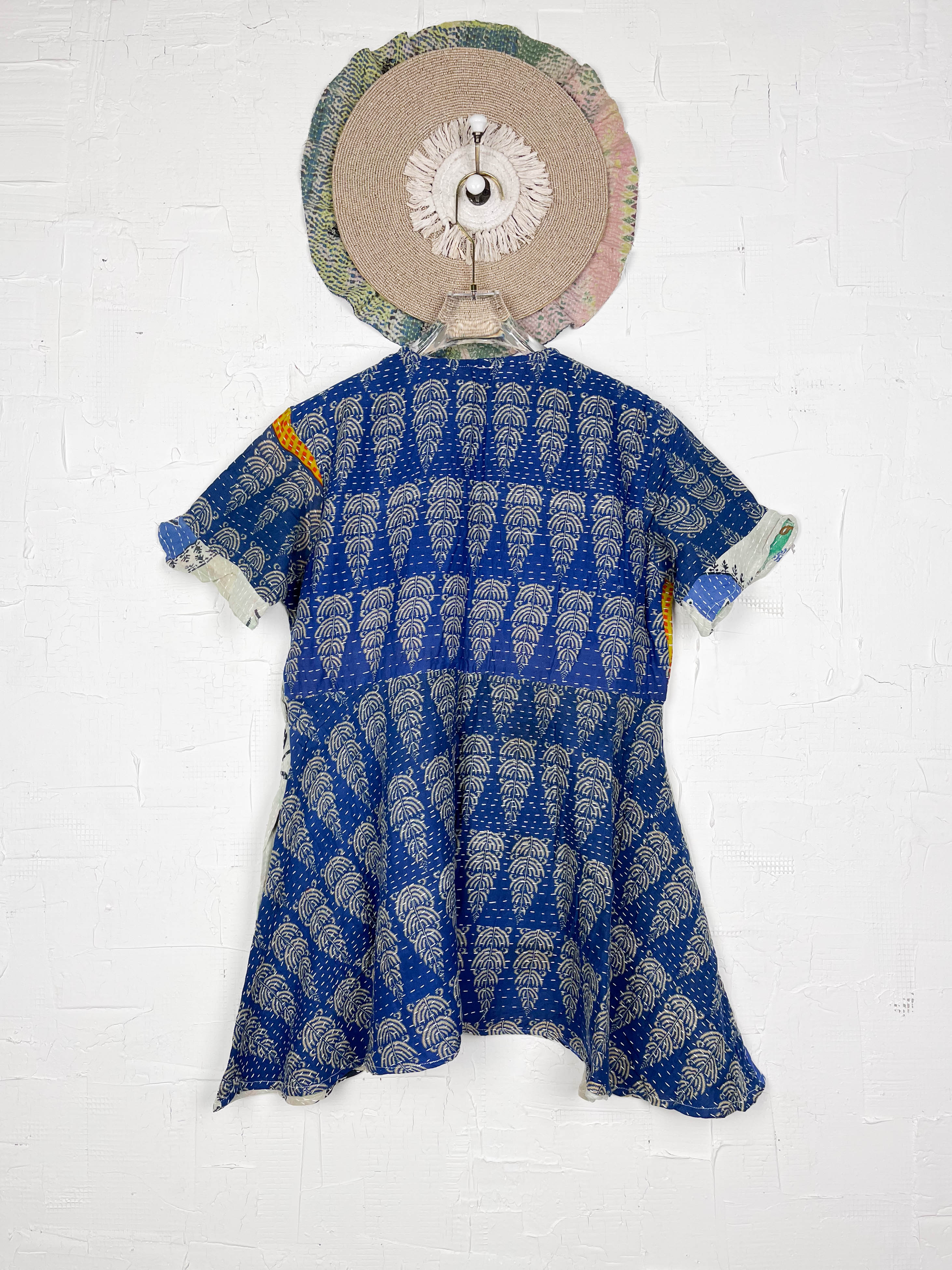 Blue Kantha Dress - Love Protect Sustain