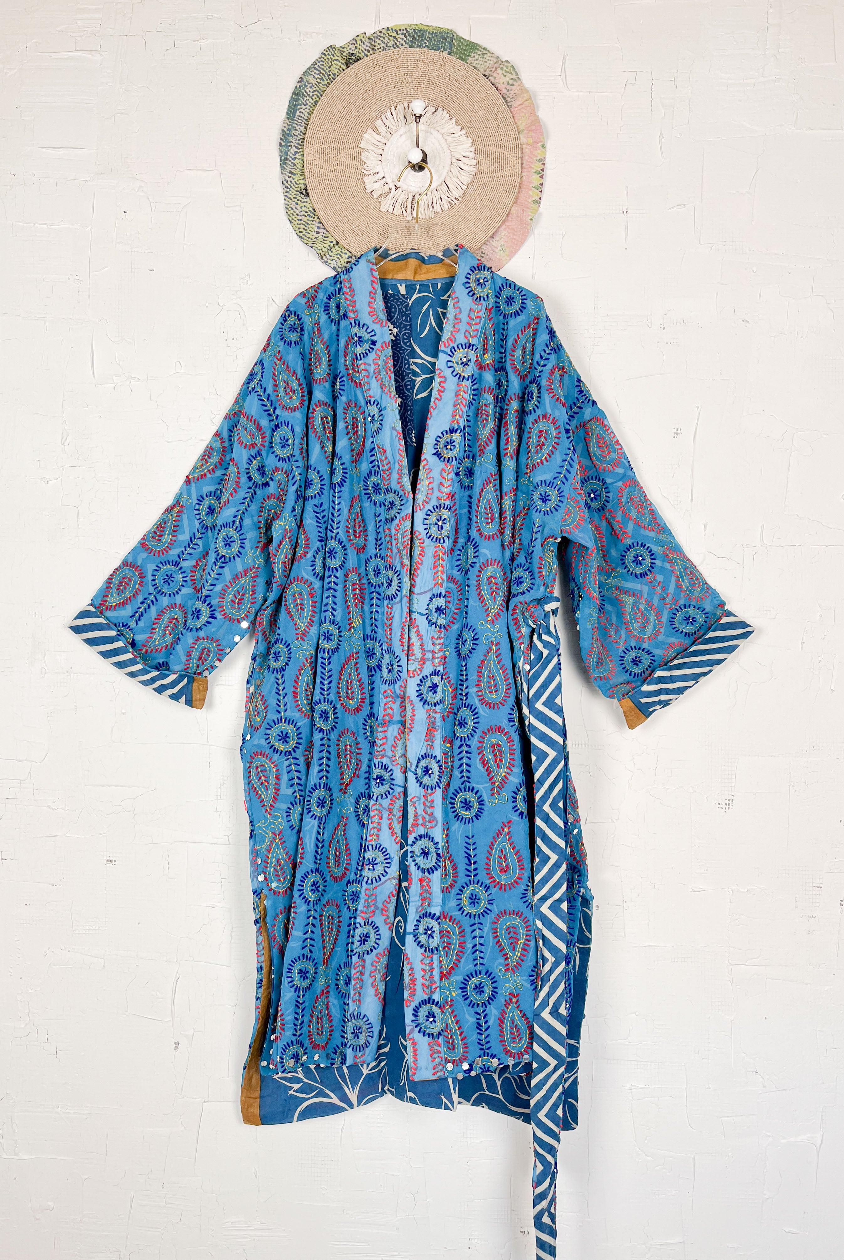 Blue Kimono Robe - Love Protect Sustain