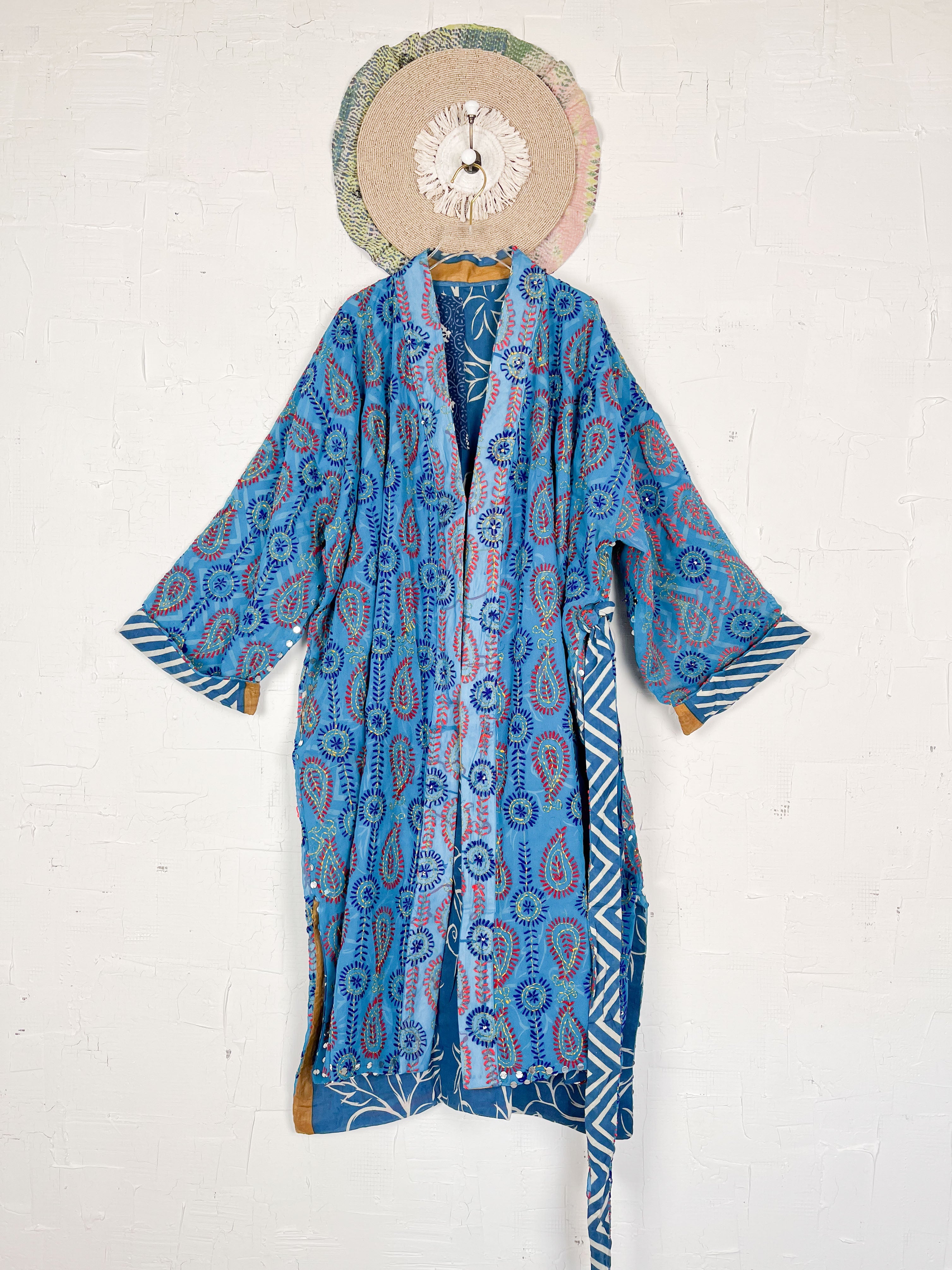 Blue Kimono Robe - Love Protect Sustain