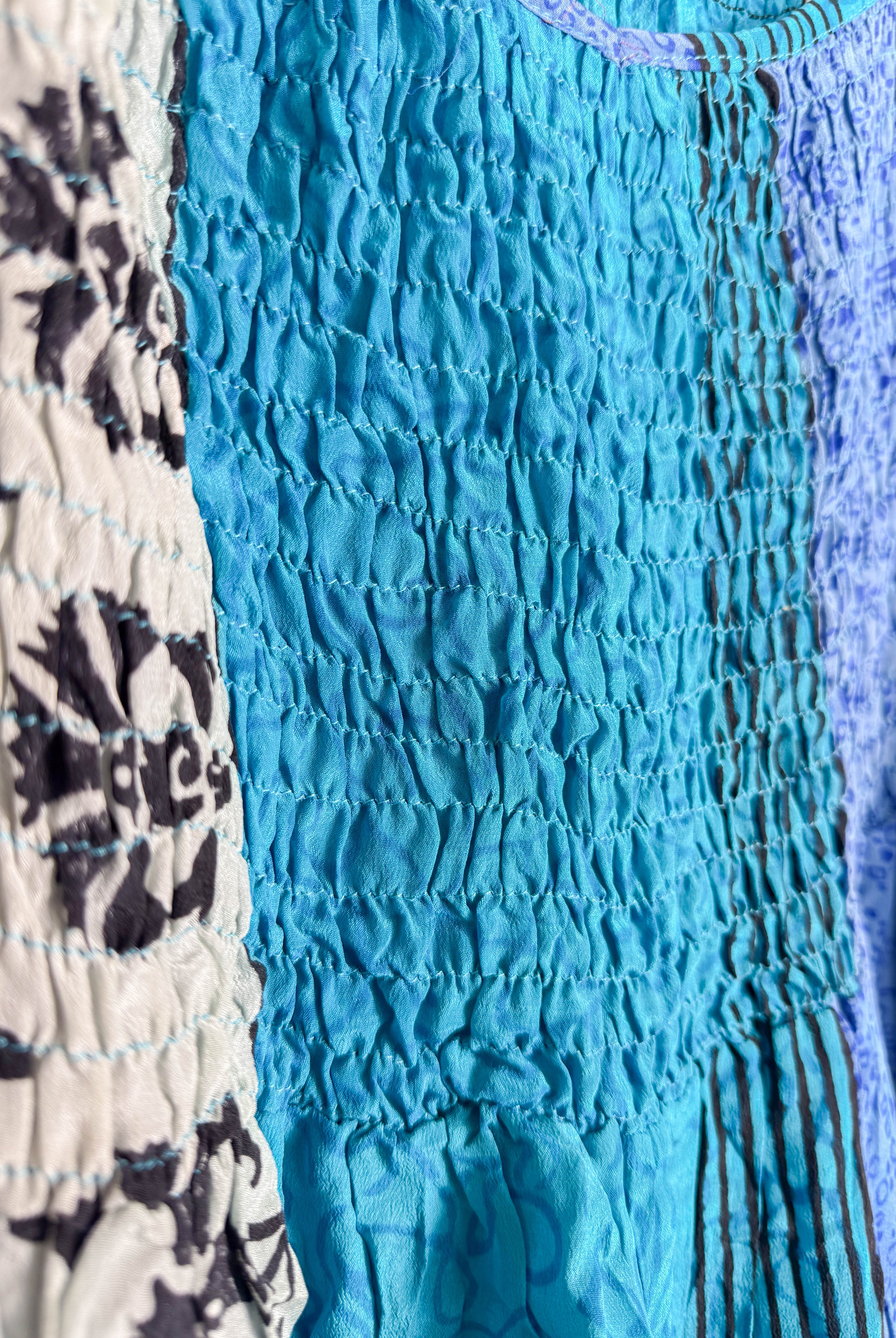 Blue Mid Length Dress - Love Protect Sustain