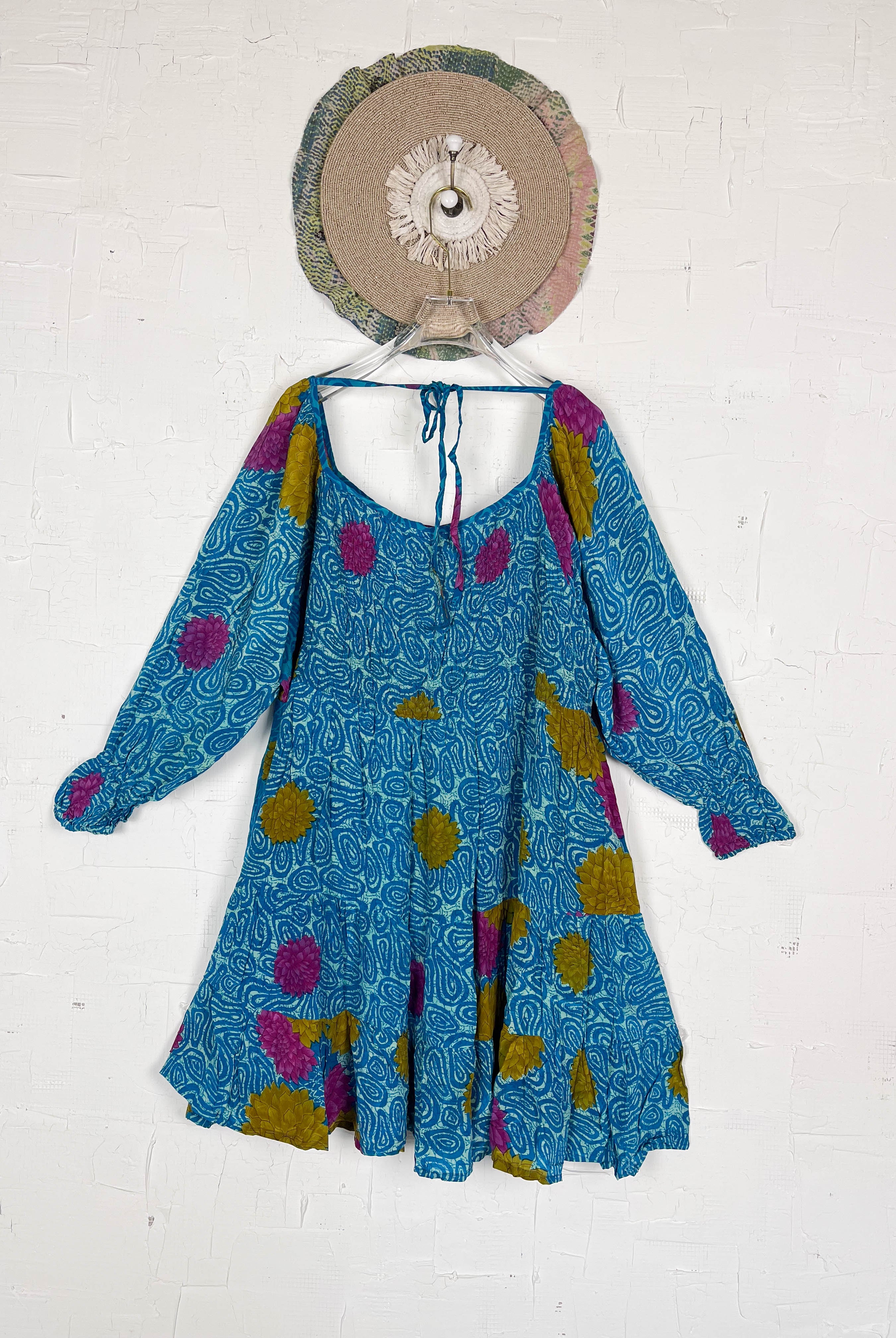 Blue Silk Dress - Love Protect Sustain