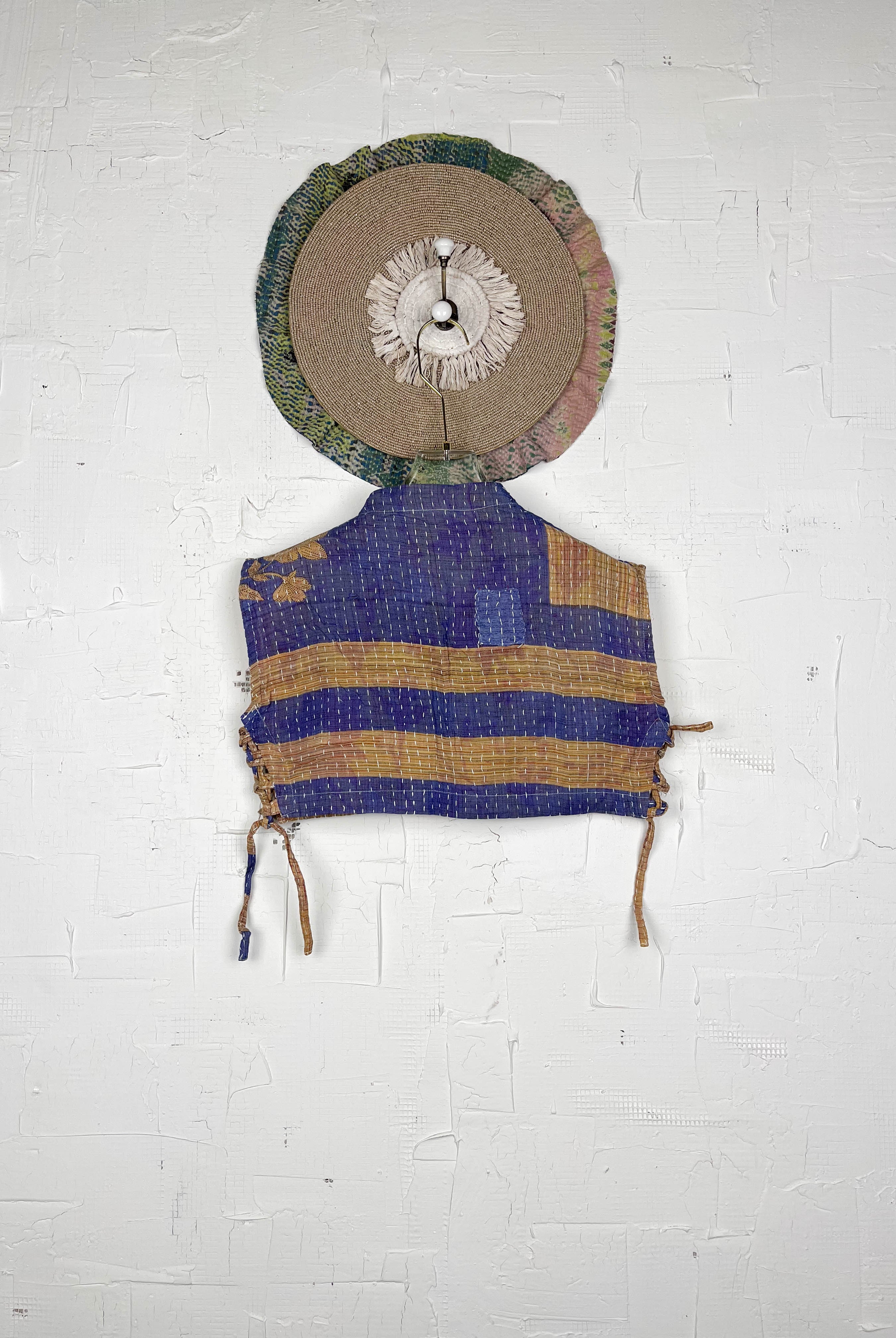 Blue Summer Kantha Top - Love Protect Sustain