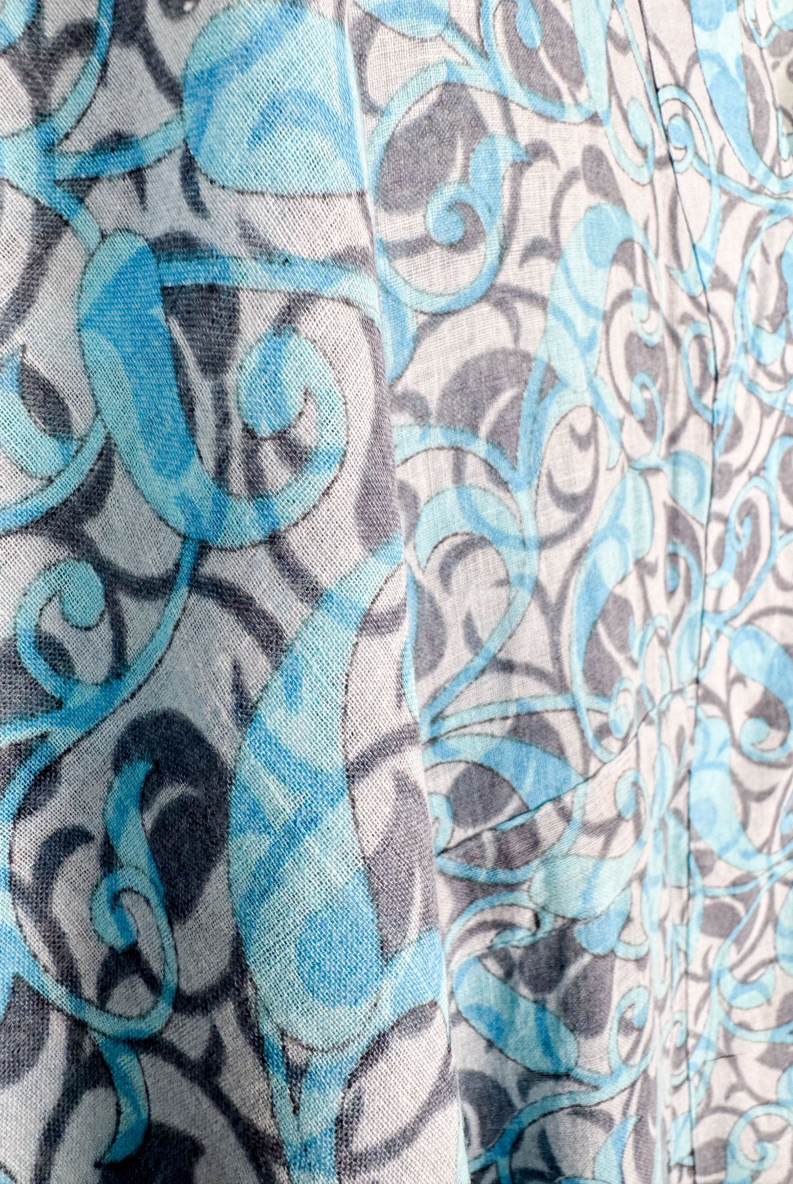 Blue White Kaftan - Love Protect Sustain