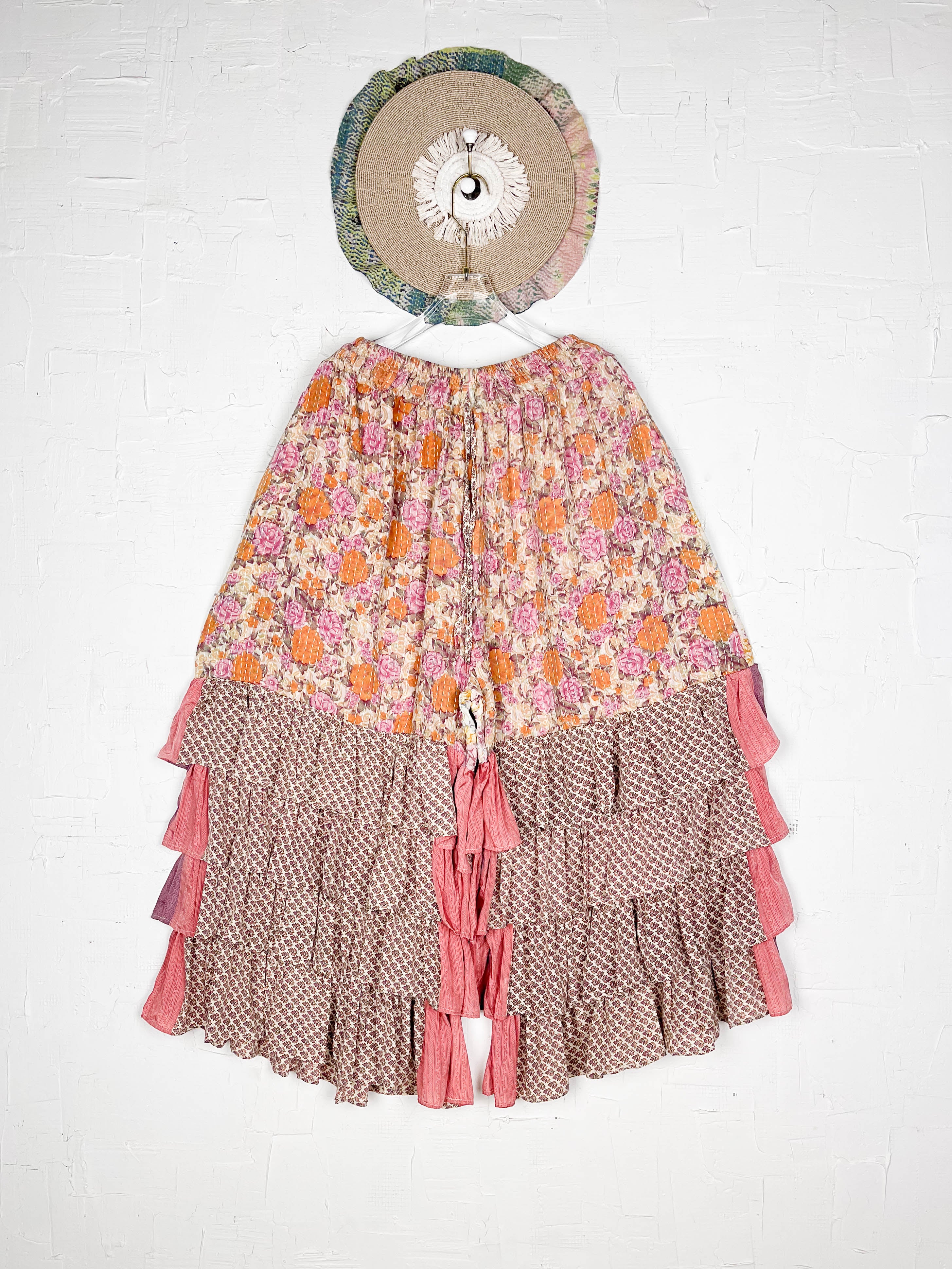 Bohemian kantha frill pants - Love Protect Sustain