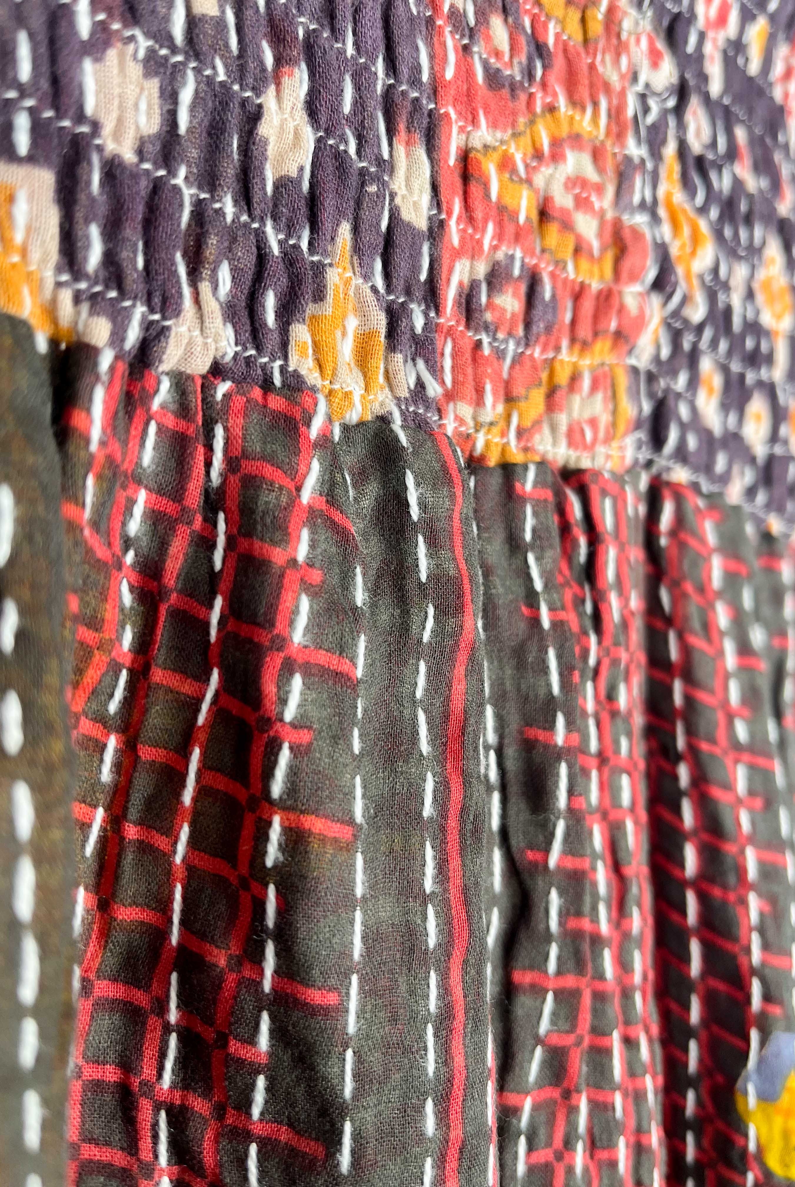 Bohemian kantha skirt - Love Protect Sustain