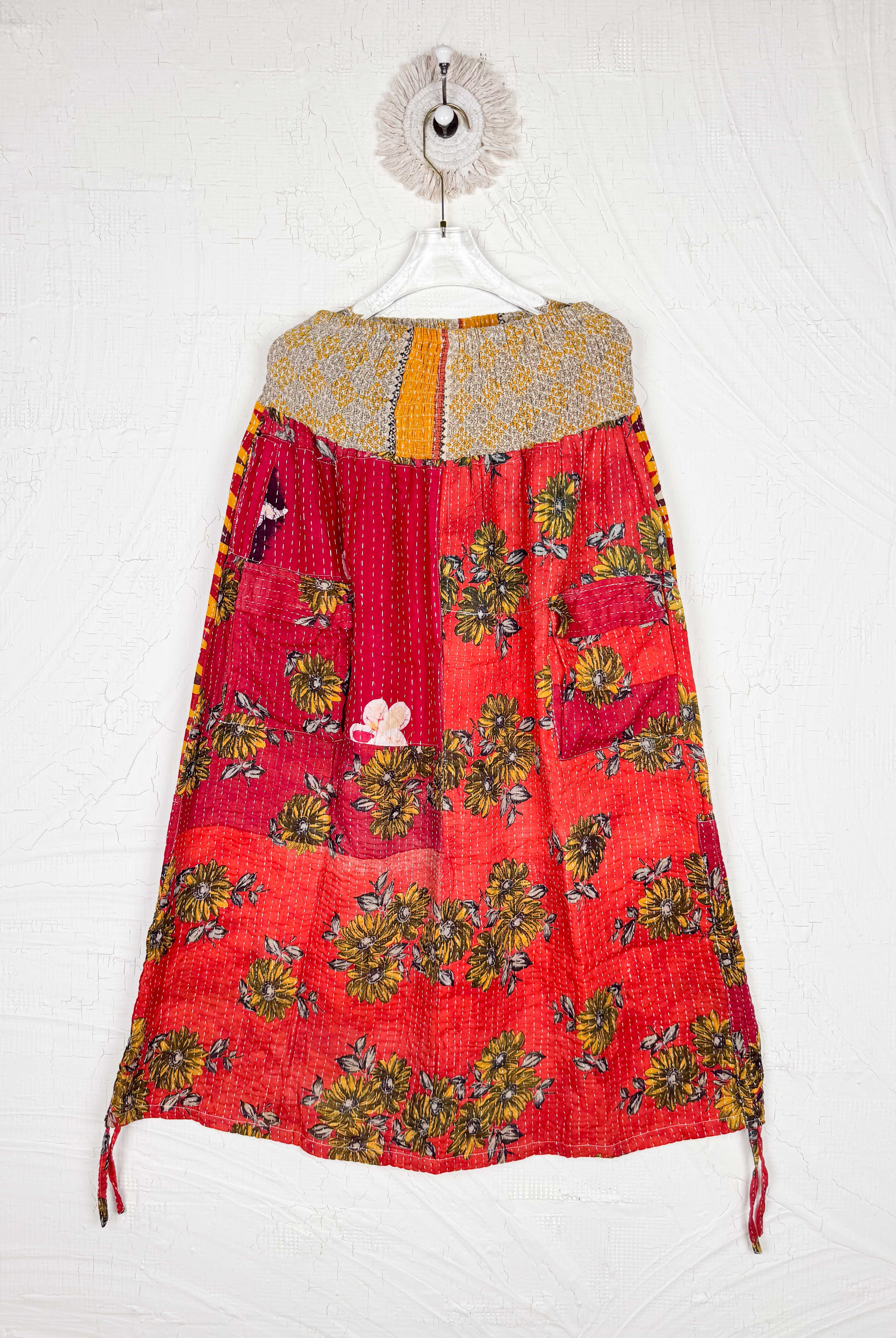 Bohemian kantha skirt - Love Protect Sustain