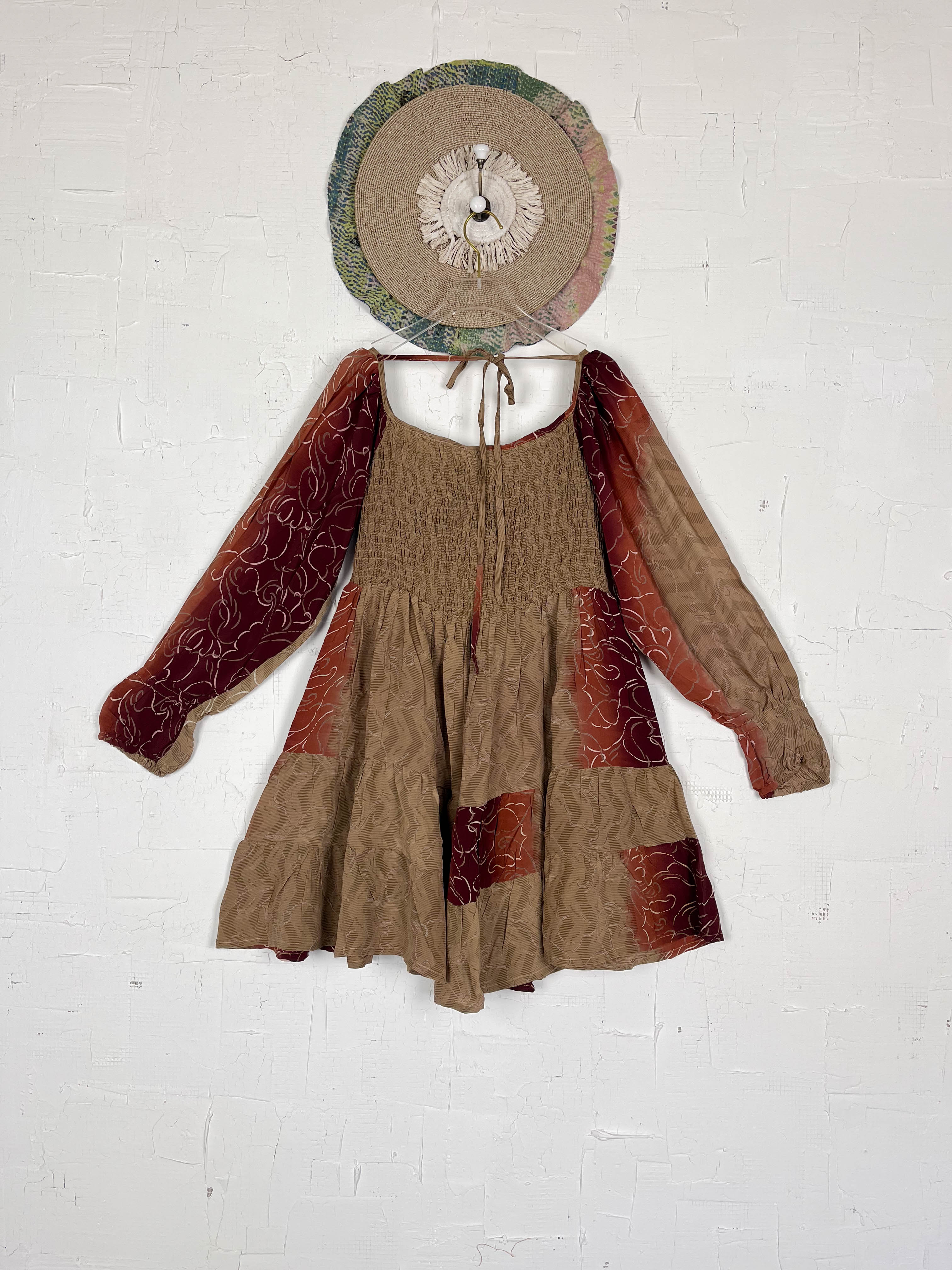 Bohemian knee-length dress - Love Protect Sustain