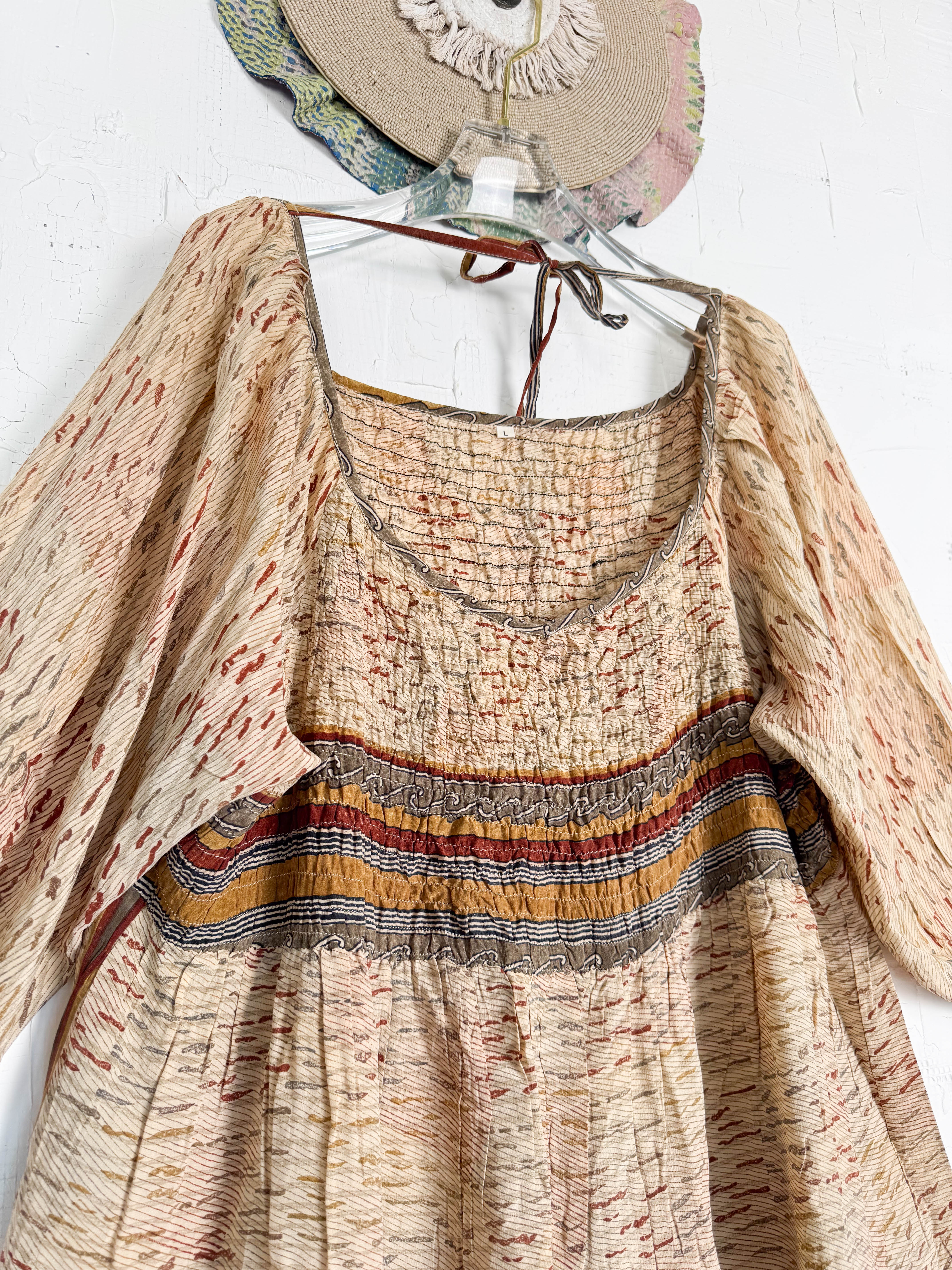 Bohemian silk dress - Love Protect Sustain