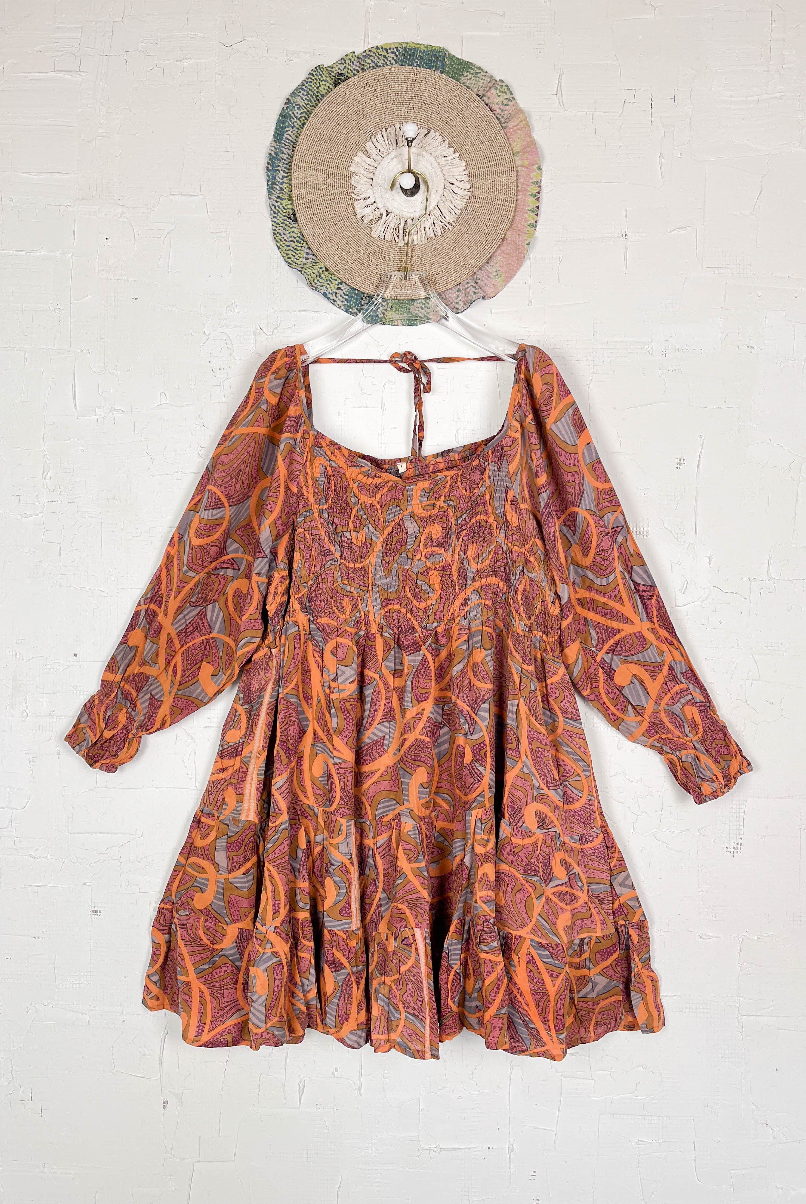 Bohemian silk dress - Love Protect Sustain