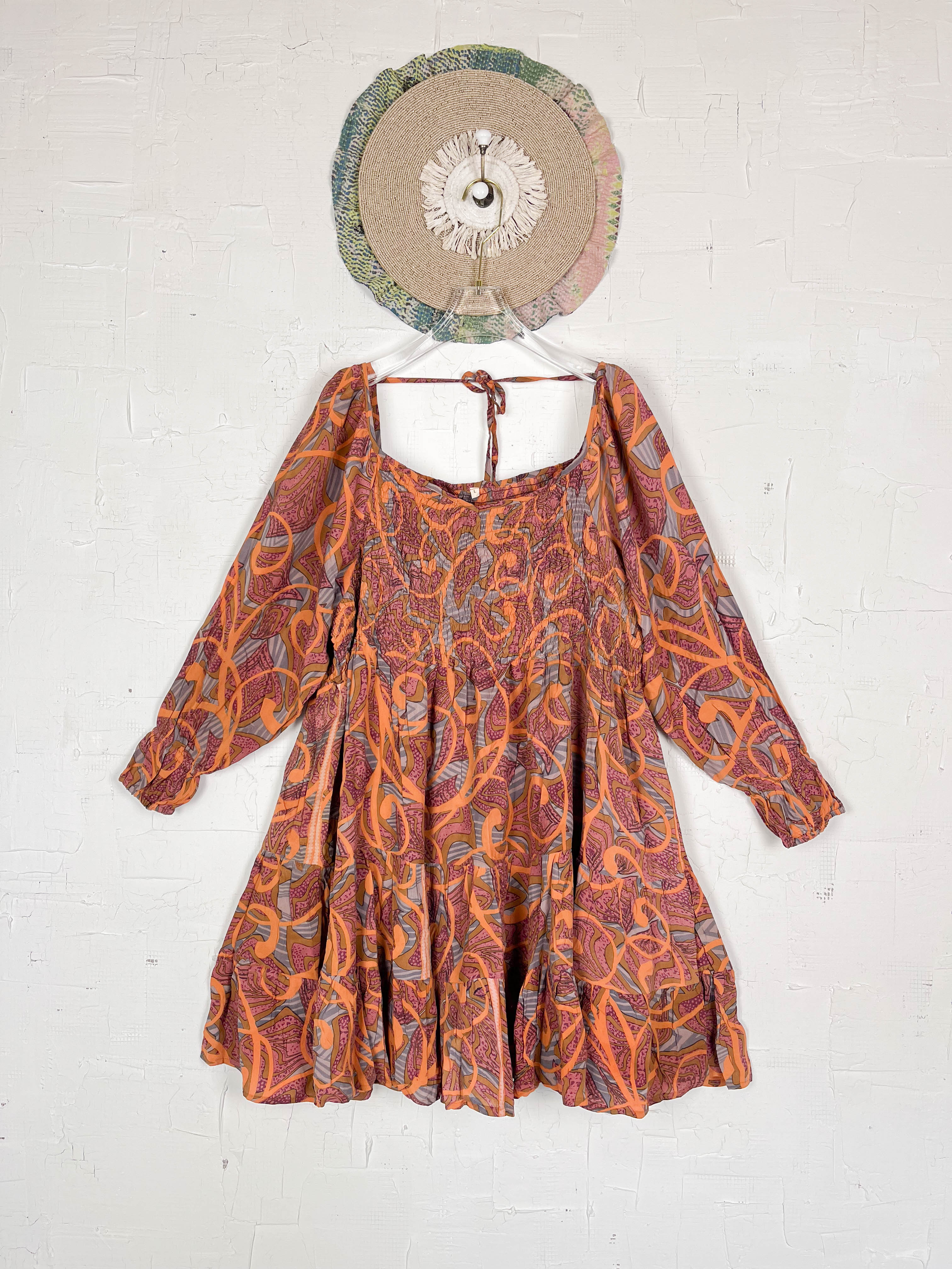 Bohemian silk dress - Love Protect Sustain