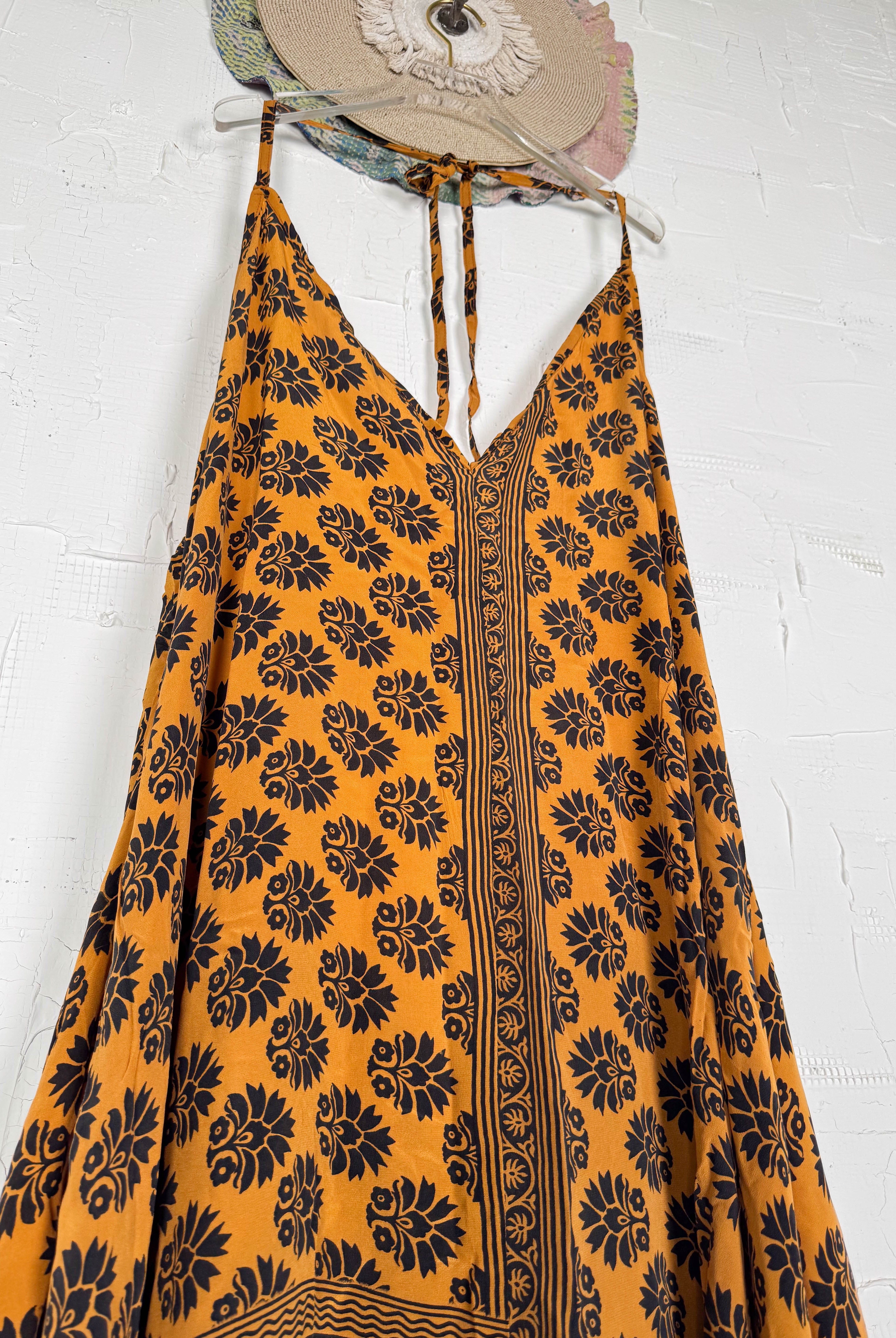 Bohemian silk dress - Love Protect Sustain