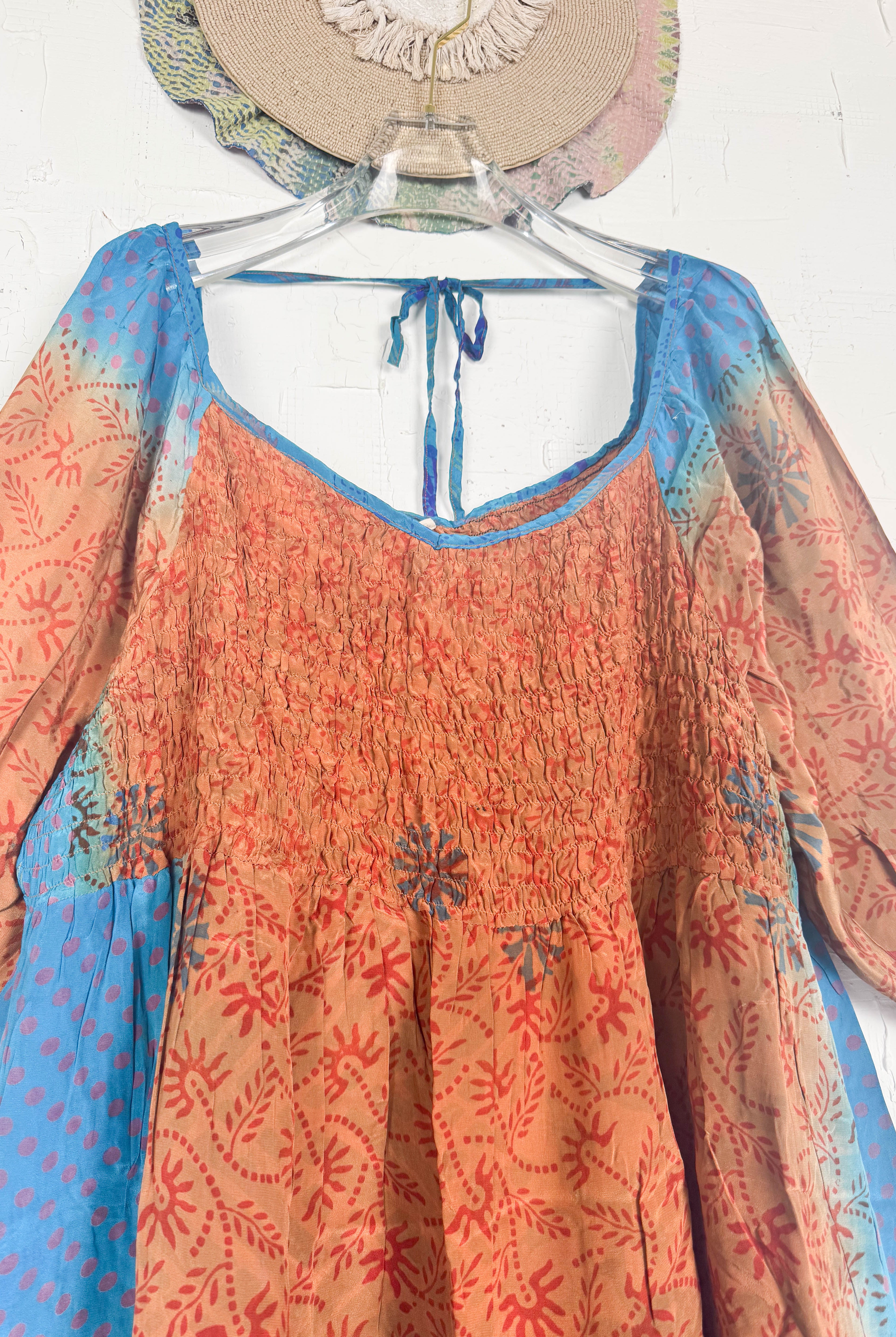 Bohemian silk dress - Love Protect Sustain