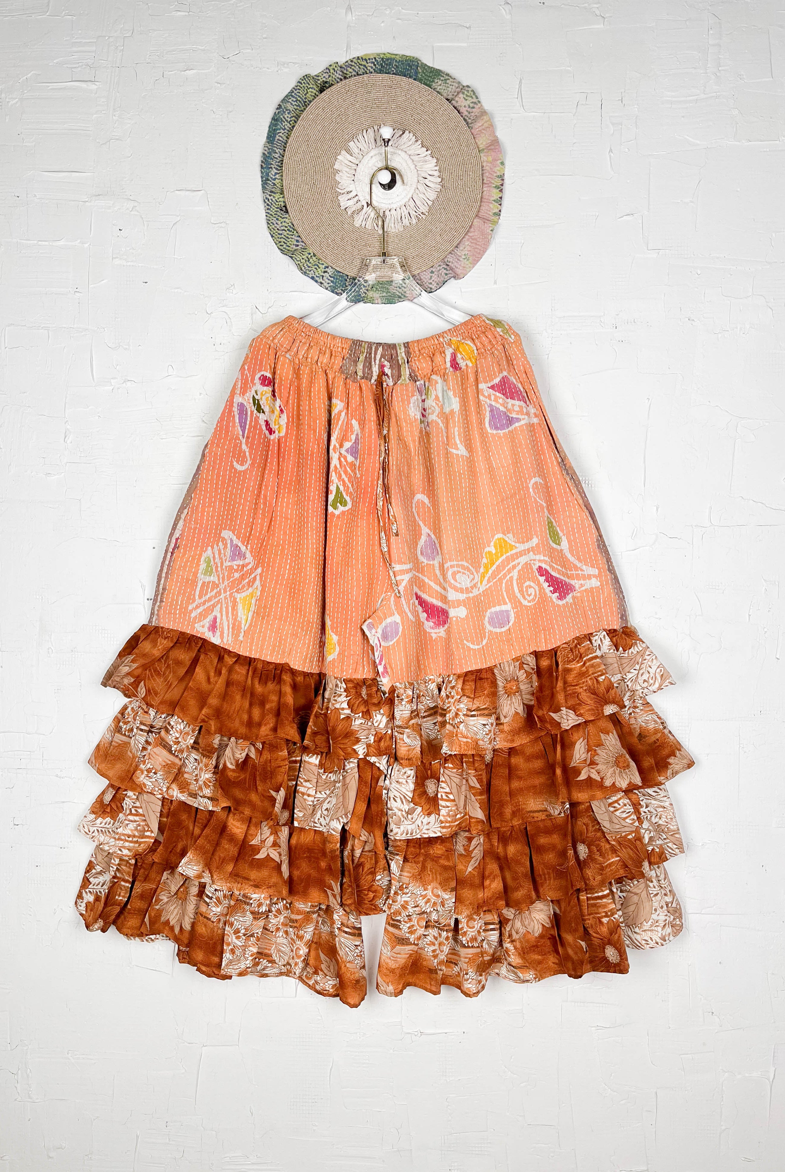 Bohemian silk frill pants - Love Protect Sustain