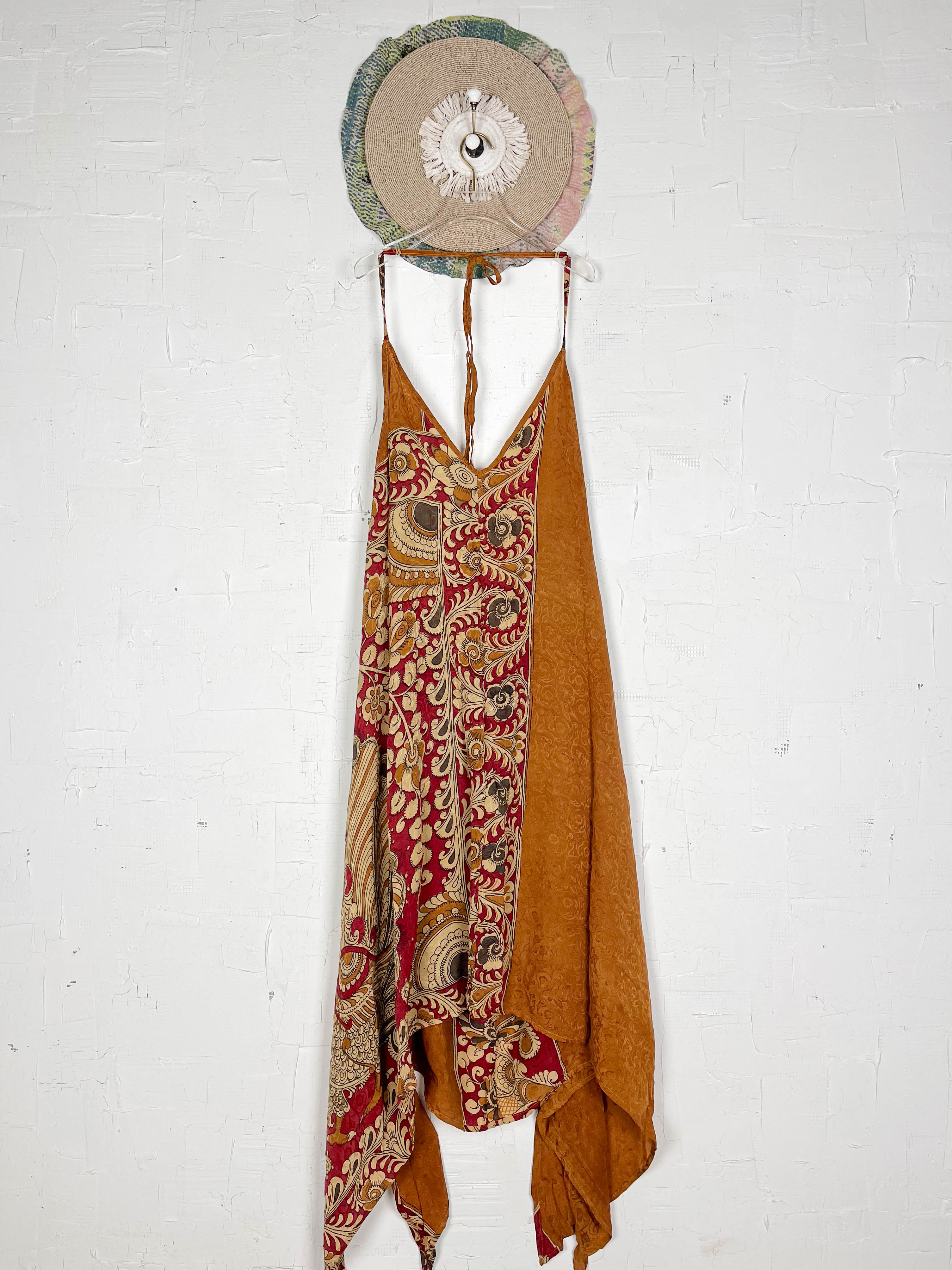 Bohemian silk halter dress - Love Protect Sustain