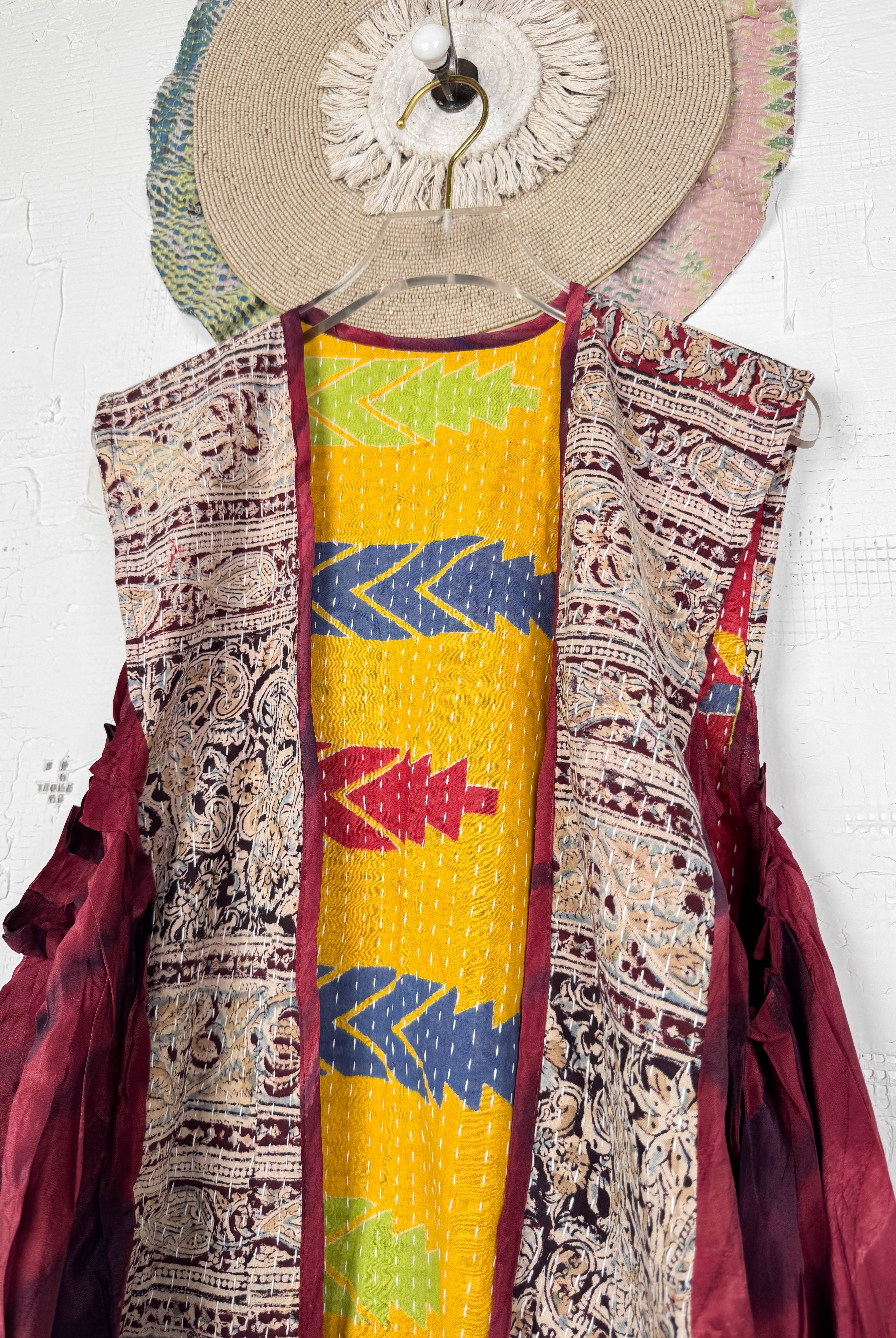 Bohemian silk kantha top - Love Protect Sustain