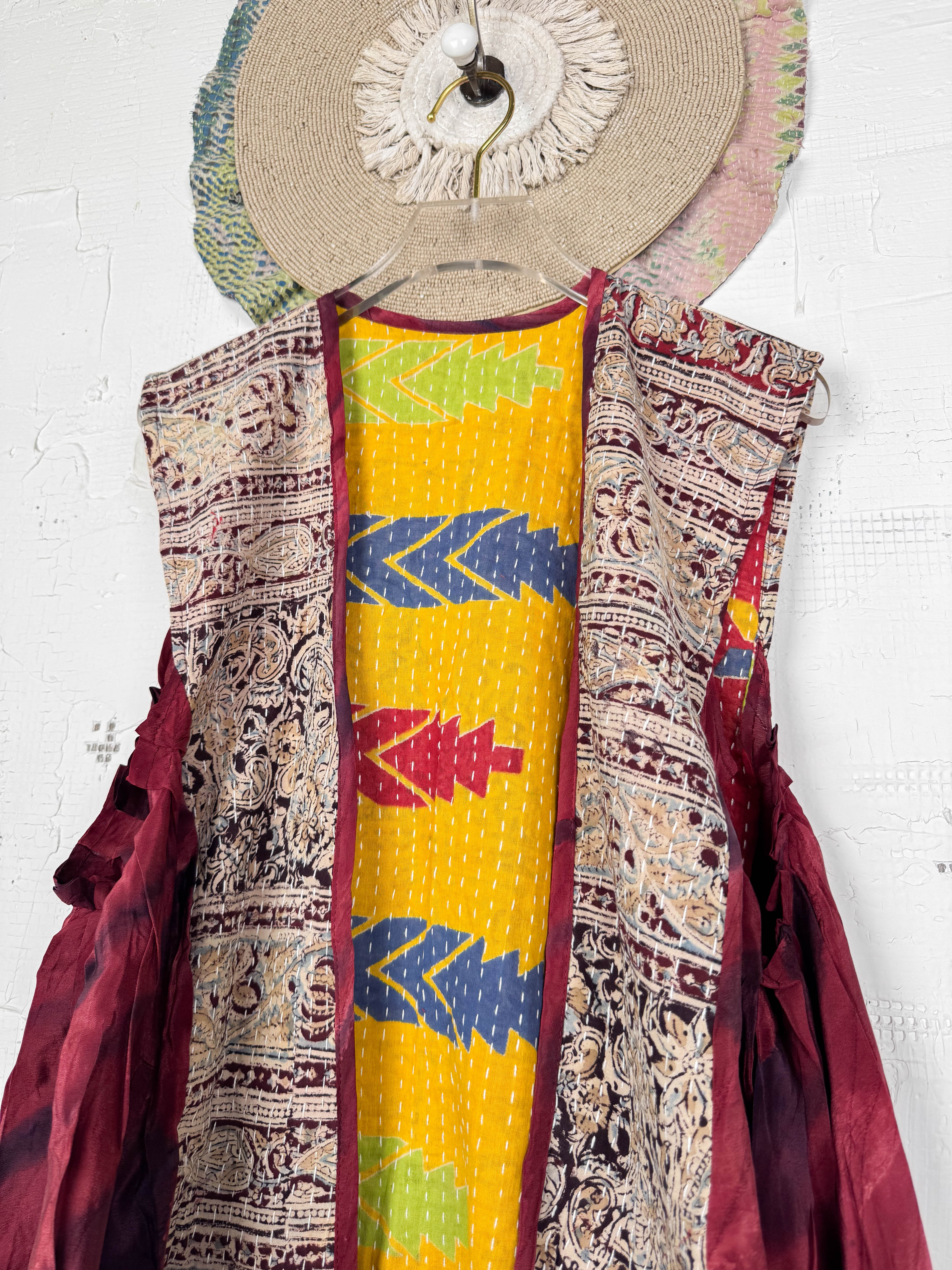 Bohemian silk kantha top - Love Protect Sustain