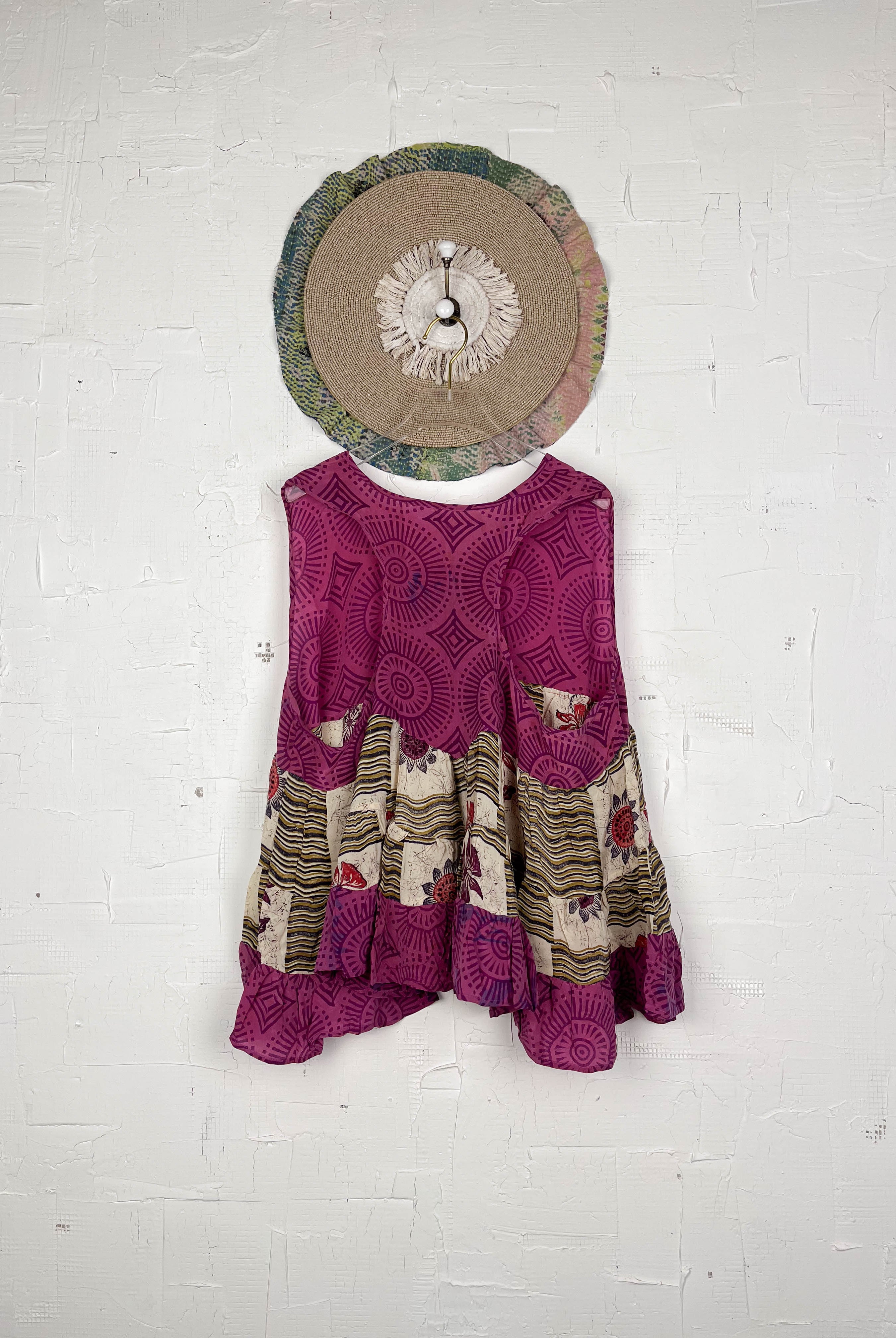 Bohemian silk patchwork blouse - Love Protect Sustain