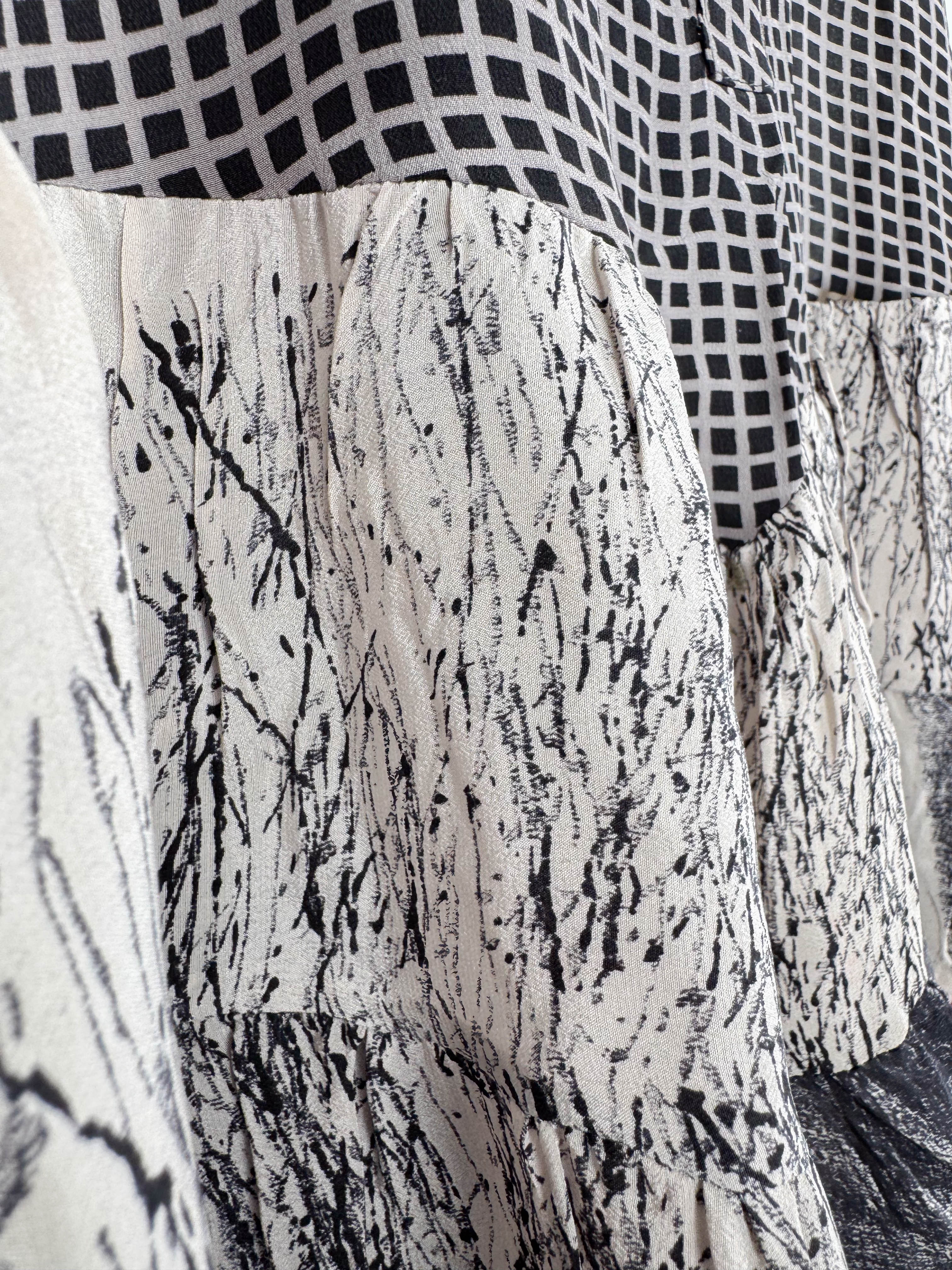 Bohemian silk patchwork top - Love Protect Sustain