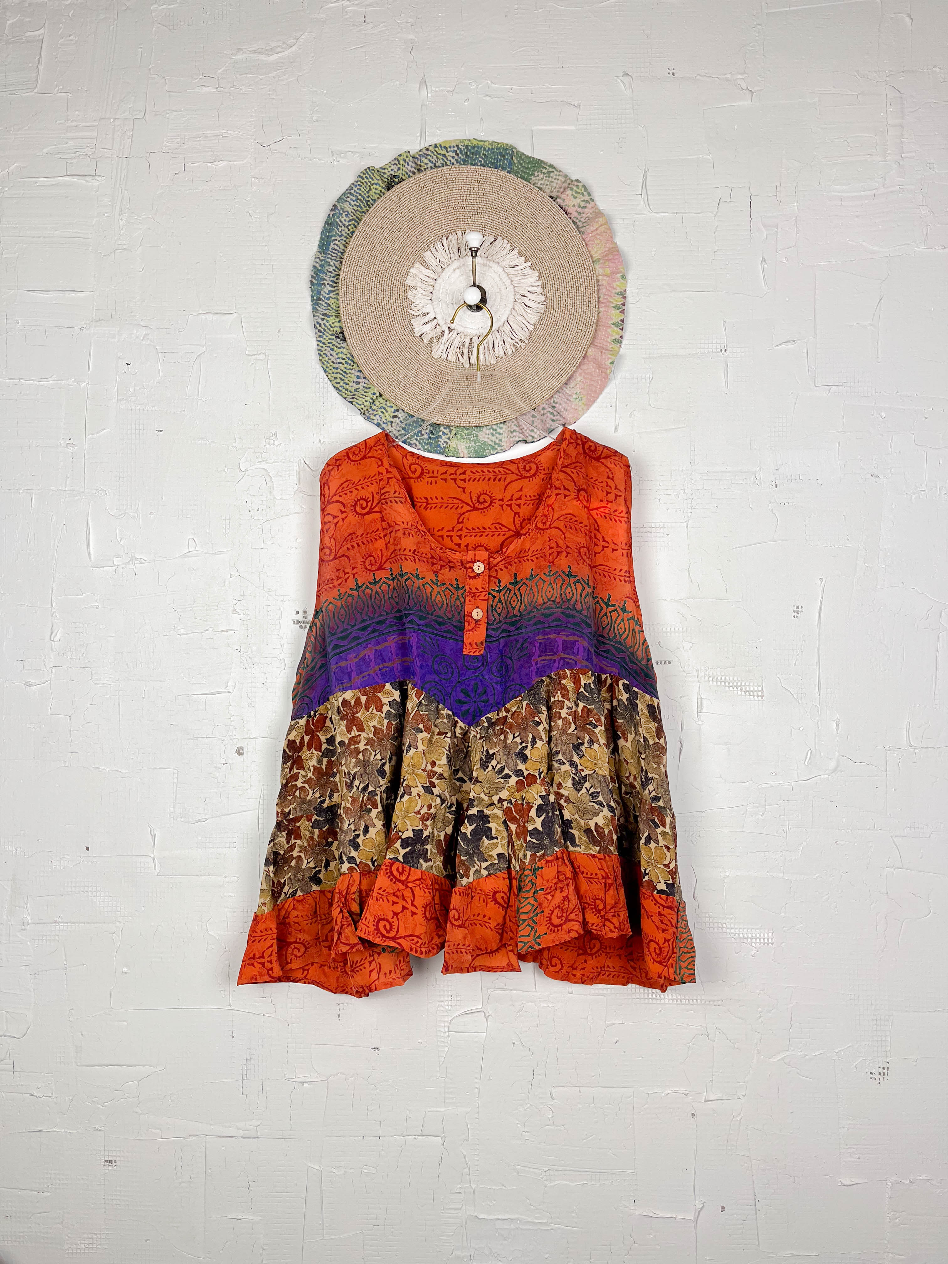 Bohemian silk vest - Love Protect Sustain