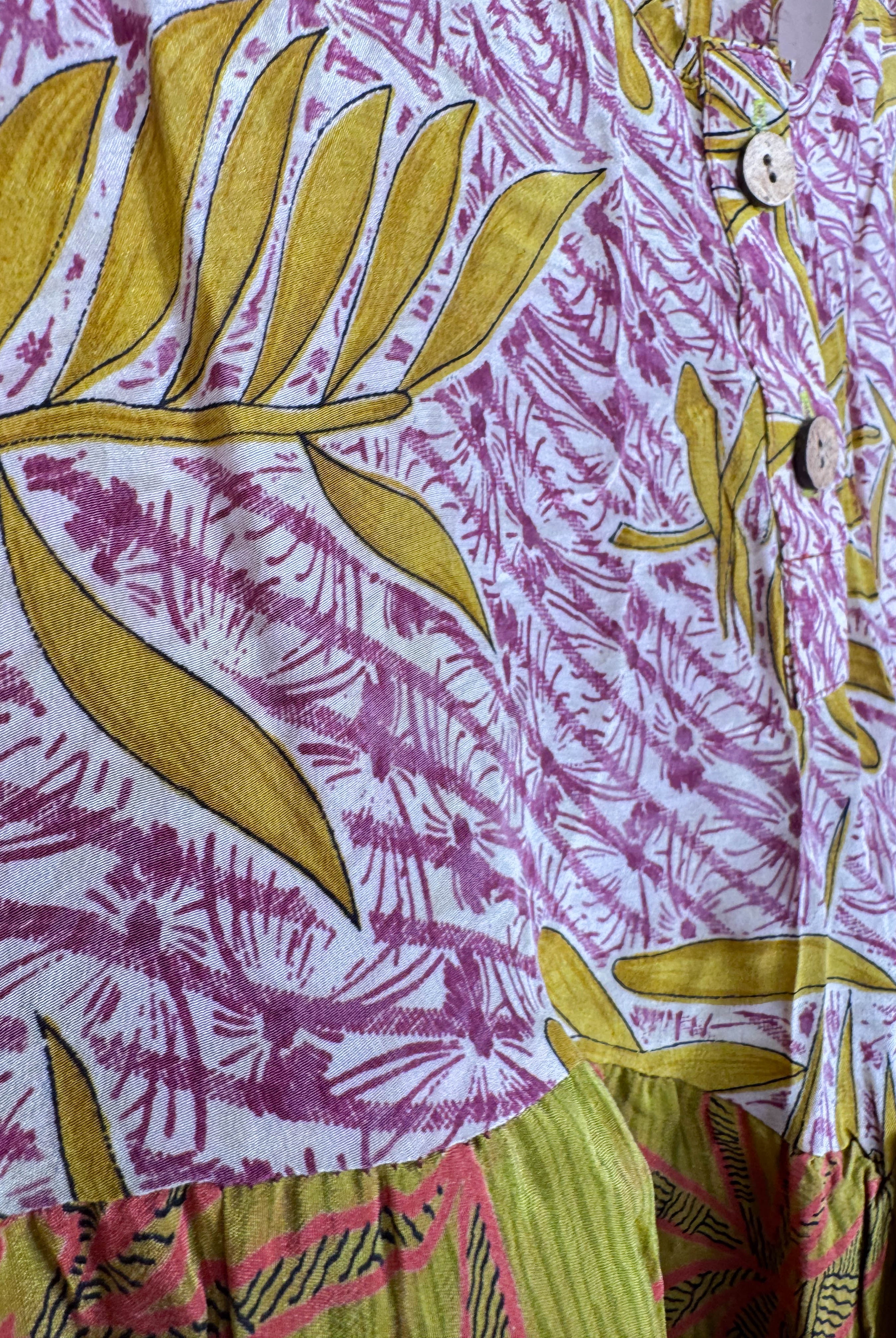 Bohemian silk vest Top - Love Protect Sustain